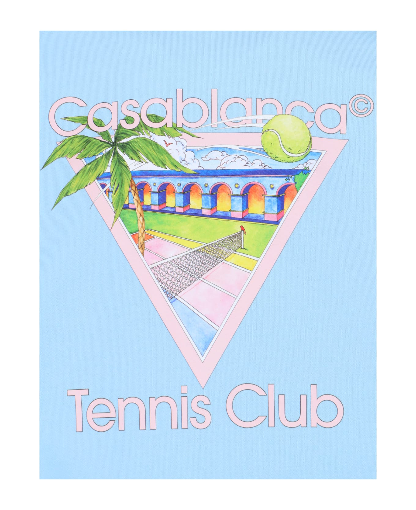 Casablanca 'tennis Club' Sweatshirt - Light Blue