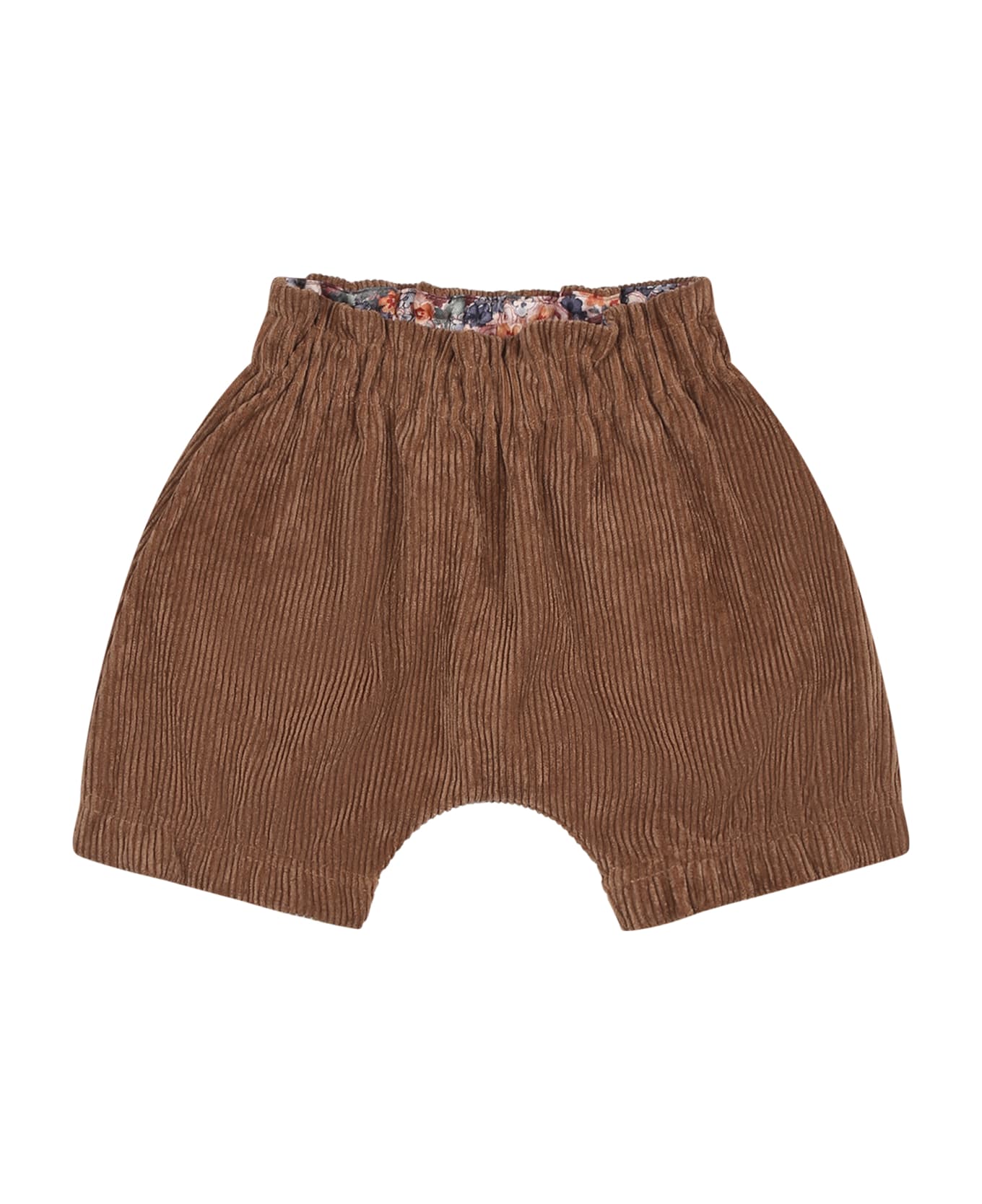 Caffe' d'Orzo Brown Shorts For Baby Girl - Brown