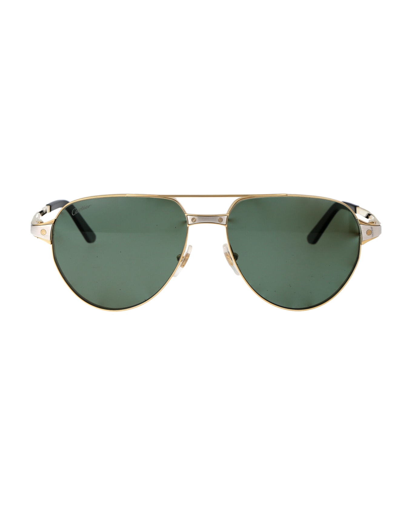 Cartier Eyewear Ct0425s Sunglasses - 002 GOLD GOLD GREEN サングラス