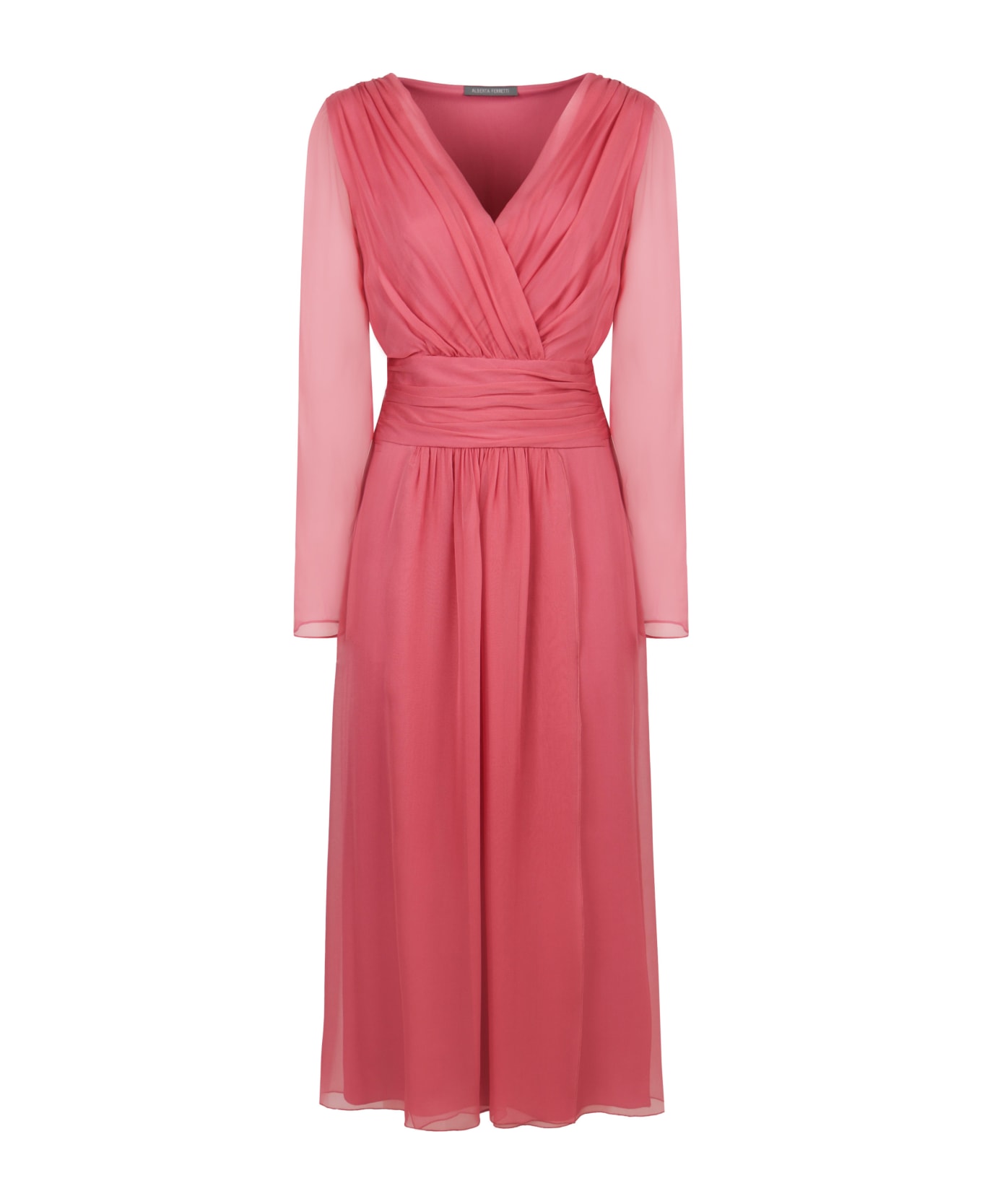 Alberta Ferretti Chiffon Dress - Pink