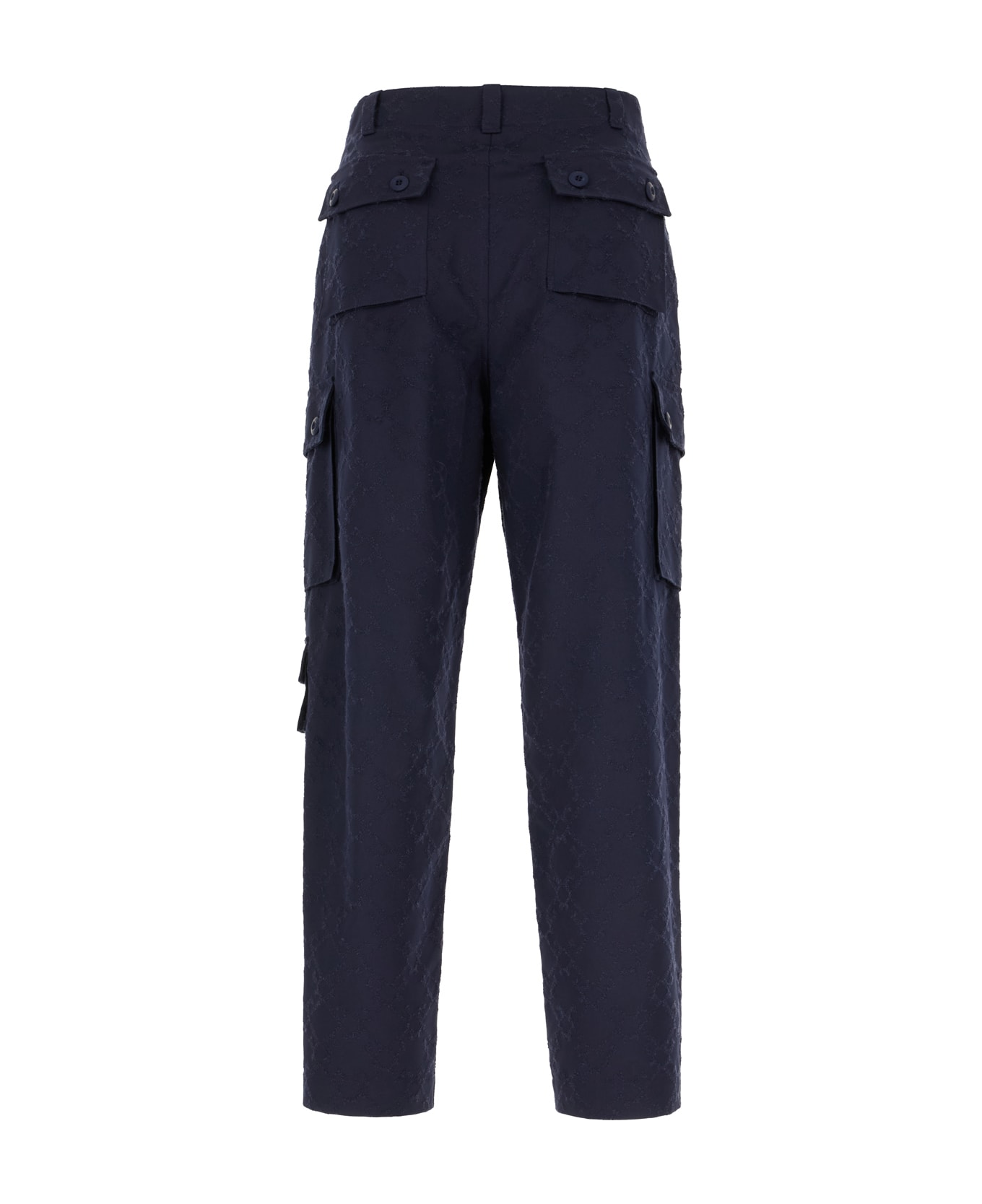 Navy Blue Cotton Pants - Thumbnail 3