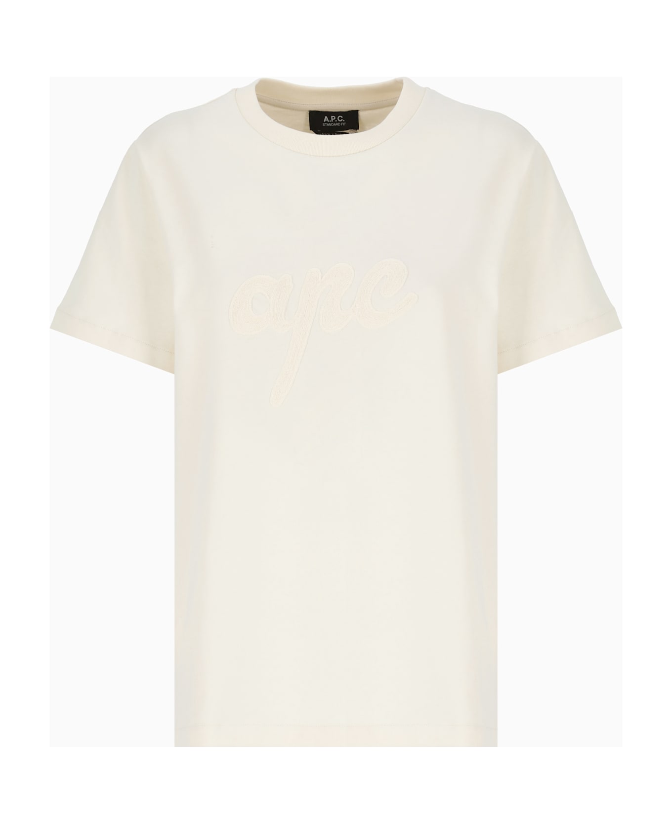 A.P.C. T-shirt With Logo - NEUTRALS