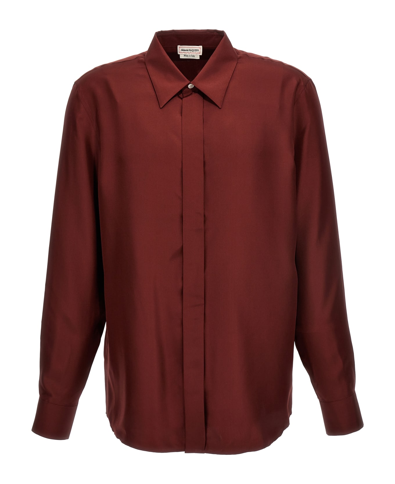 Alexander McQueen Silk Shirt - Bordeaux シャツ