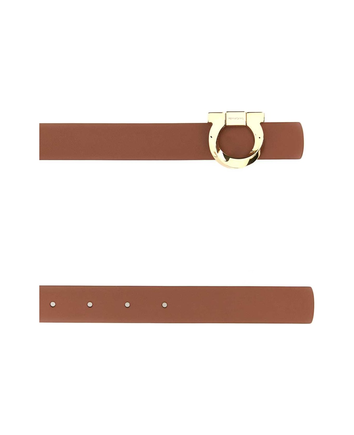 Ferragamo Powder Pink Leather Reversible Belt - NEWCOGNACROSE