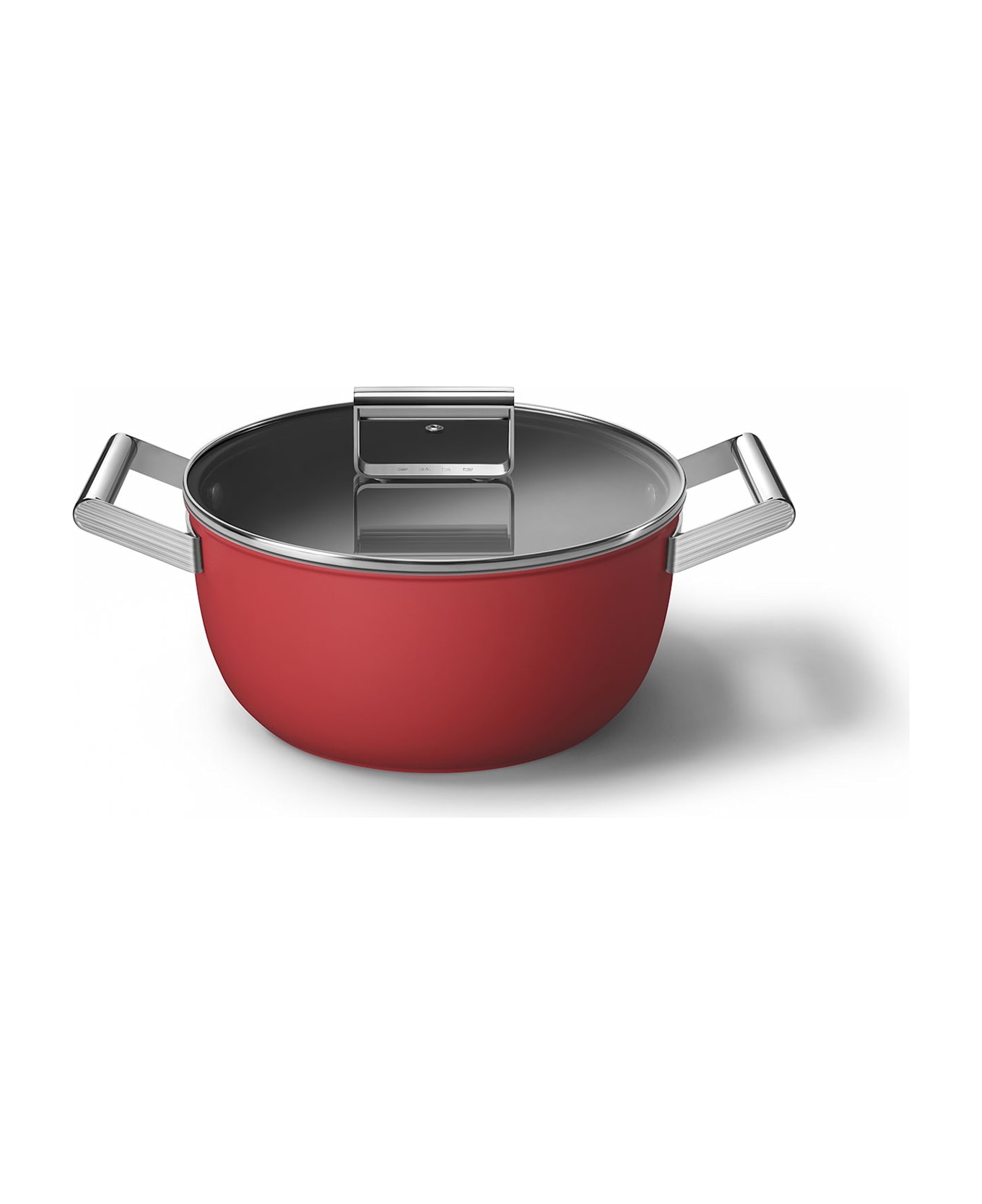 Smeg Casseruola 24 Cm Con Coperchio - Rosso