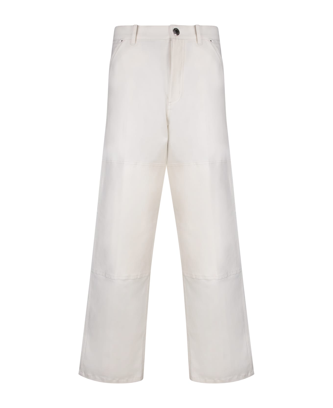 Moncler Ivory Stretch Cotton Pant - 33