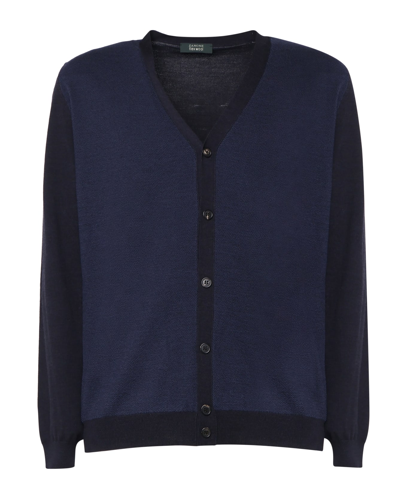 Zanone Wool Cardigan - Blue