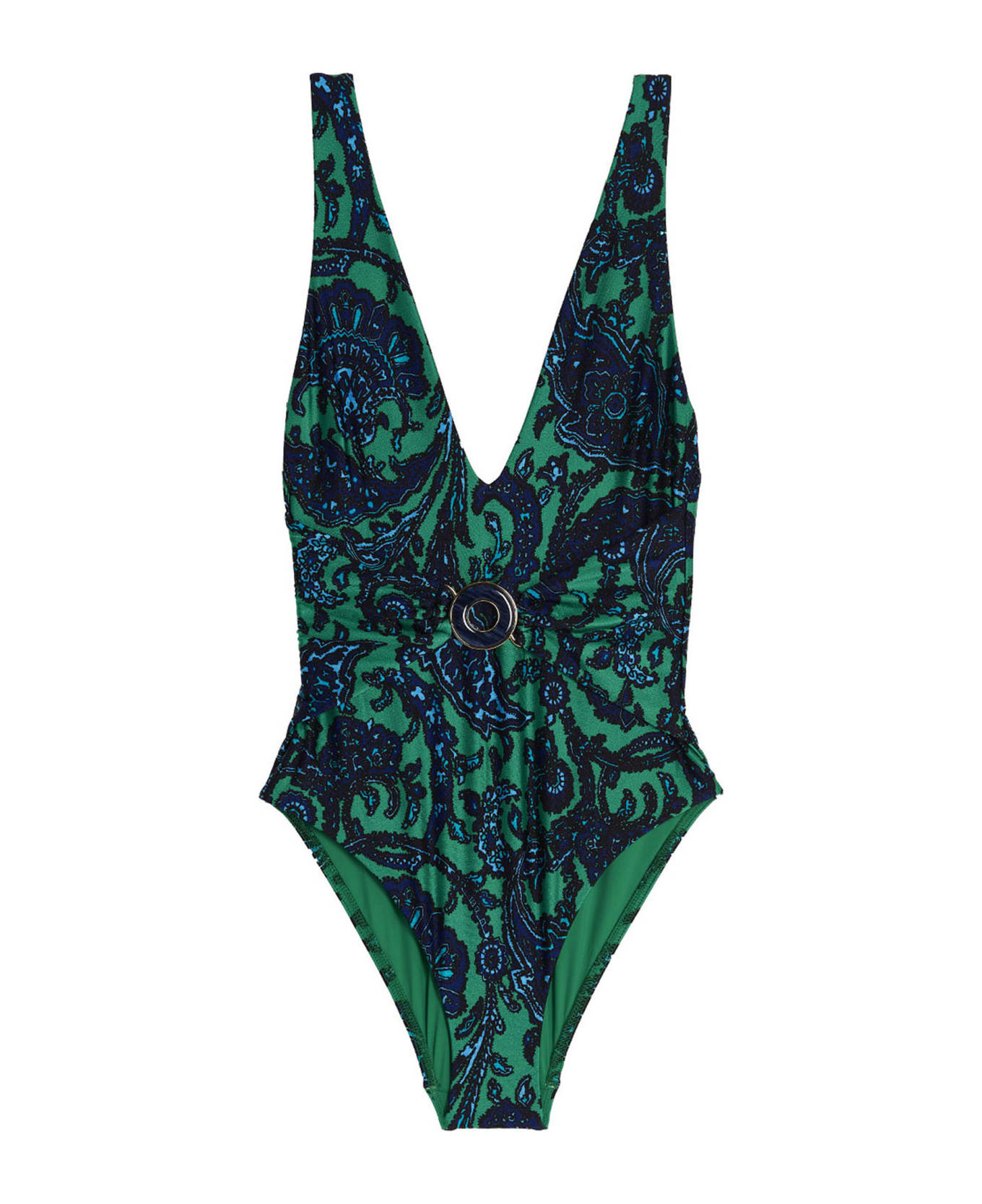Zimmermann One-piece Swimsuit 'tiggy Plunge Circle Link' - Multicolor