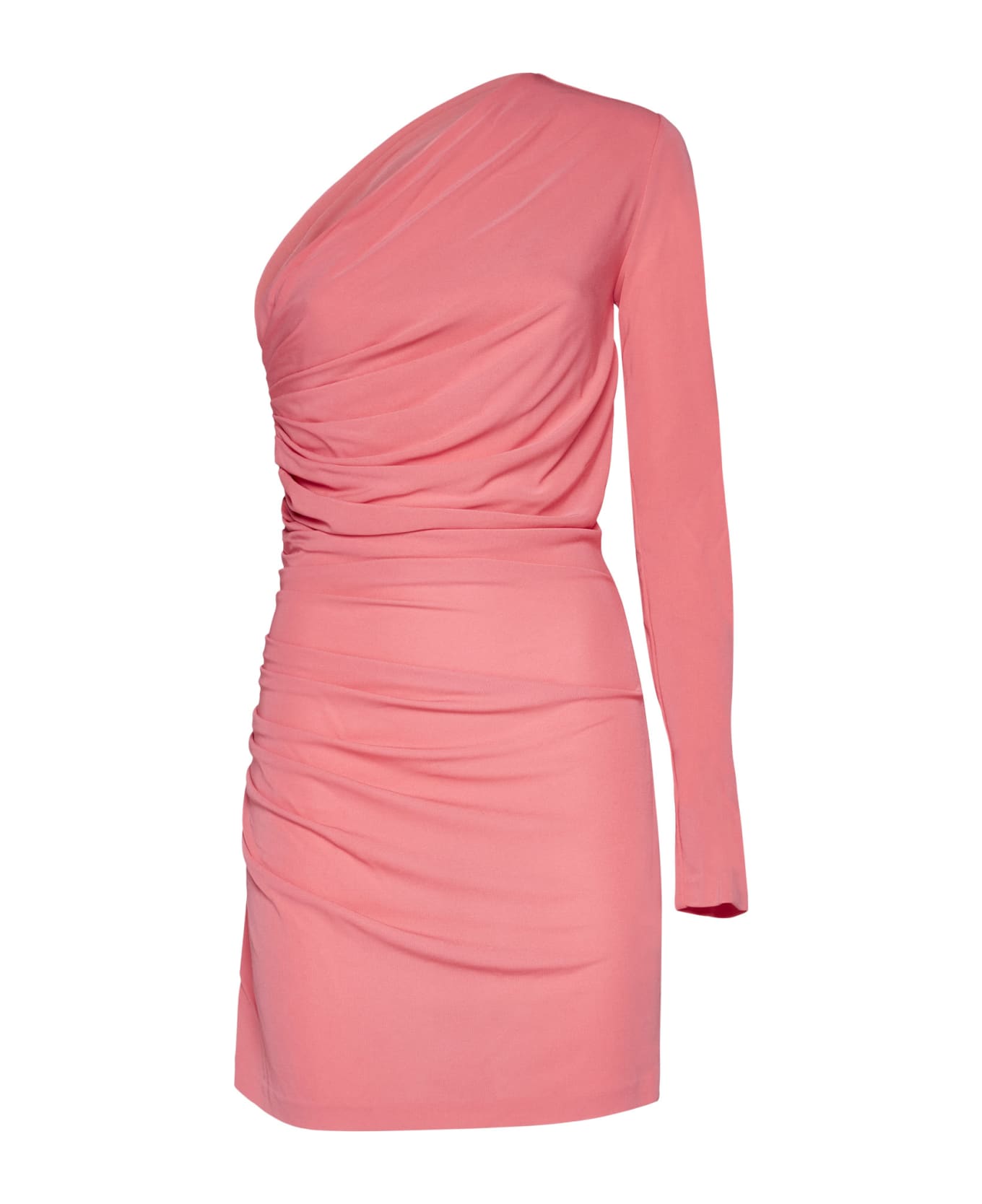 Dsquared2 Pink Draped One-shoulder Dress In Viscose Woman D-squared2 - Pink