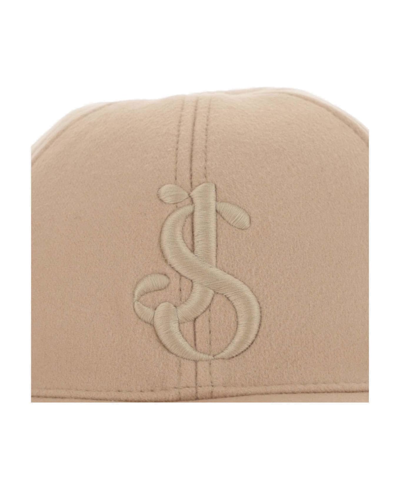 Jil Sander Logo Embroidered Curved-peak Baseball Cap - Camel