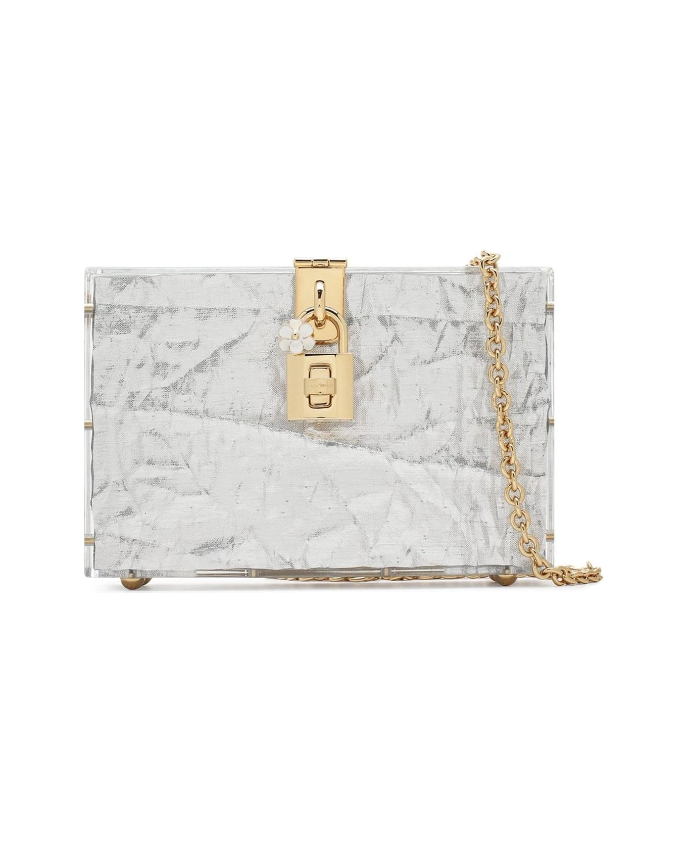 Dolce & Gabbana Metallic Box Mini Bag - Silver