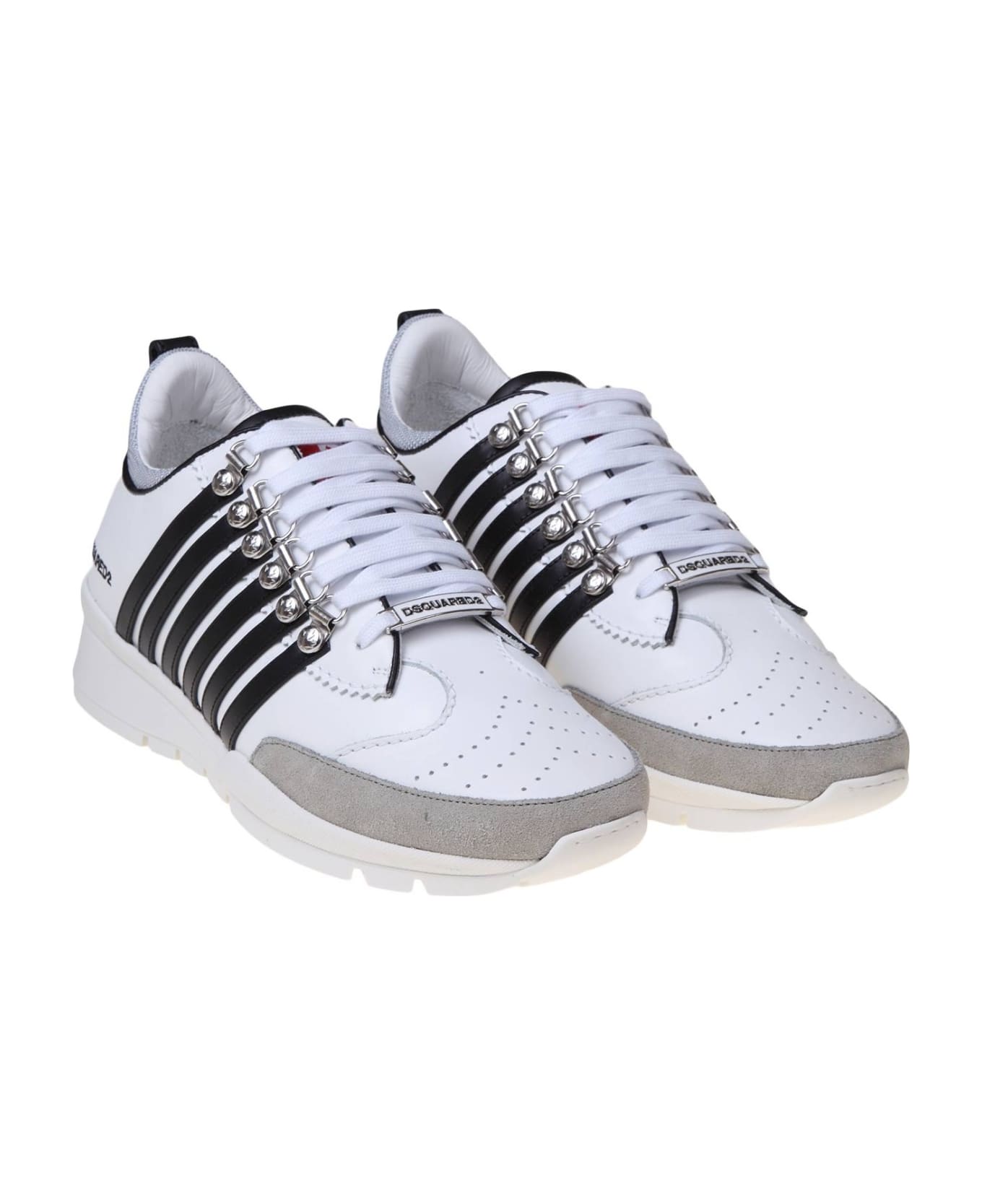Dsquared2 Legendary Sneakers In Black And White Leather - white/black