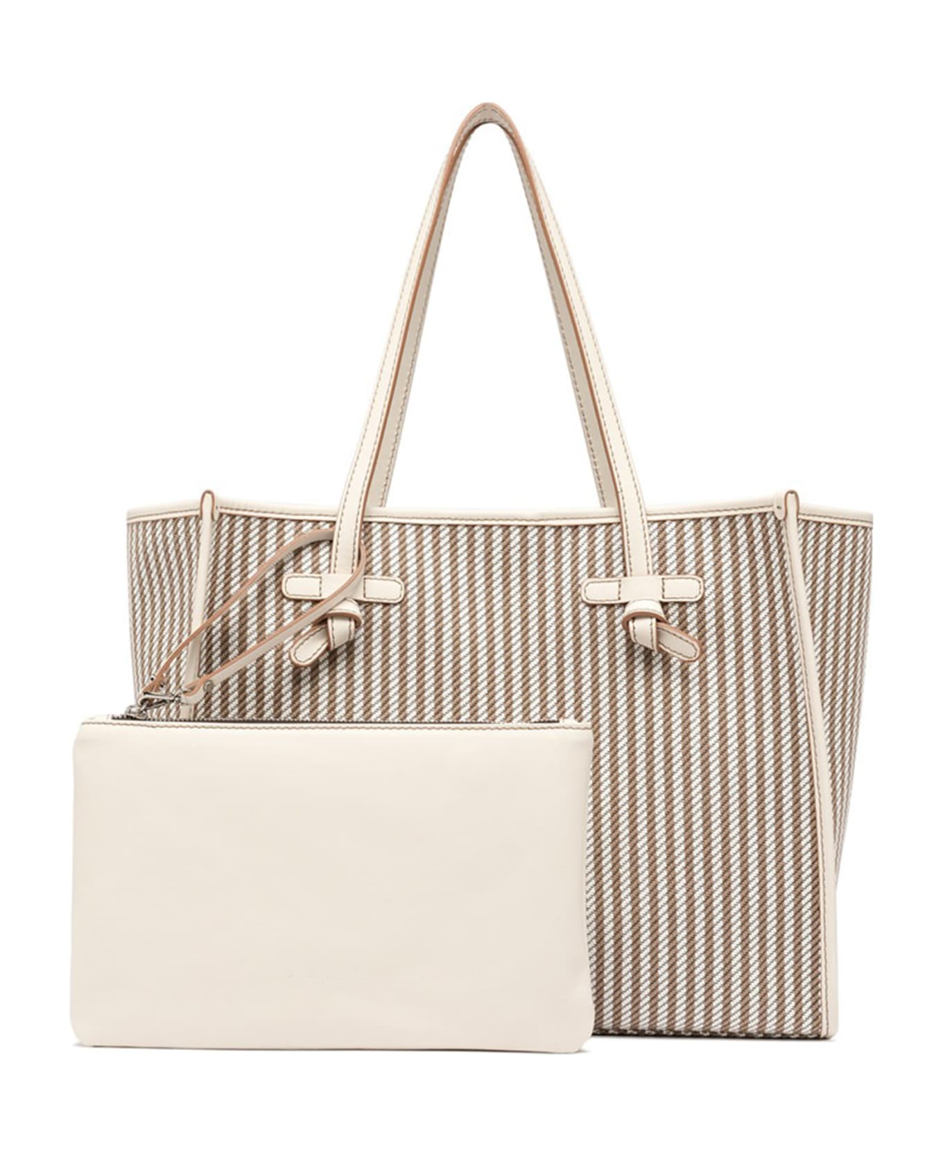 Gianni Chiarini Marcella Shopping Bag With Striped Motif - VAR.MARBLE トートバッグ