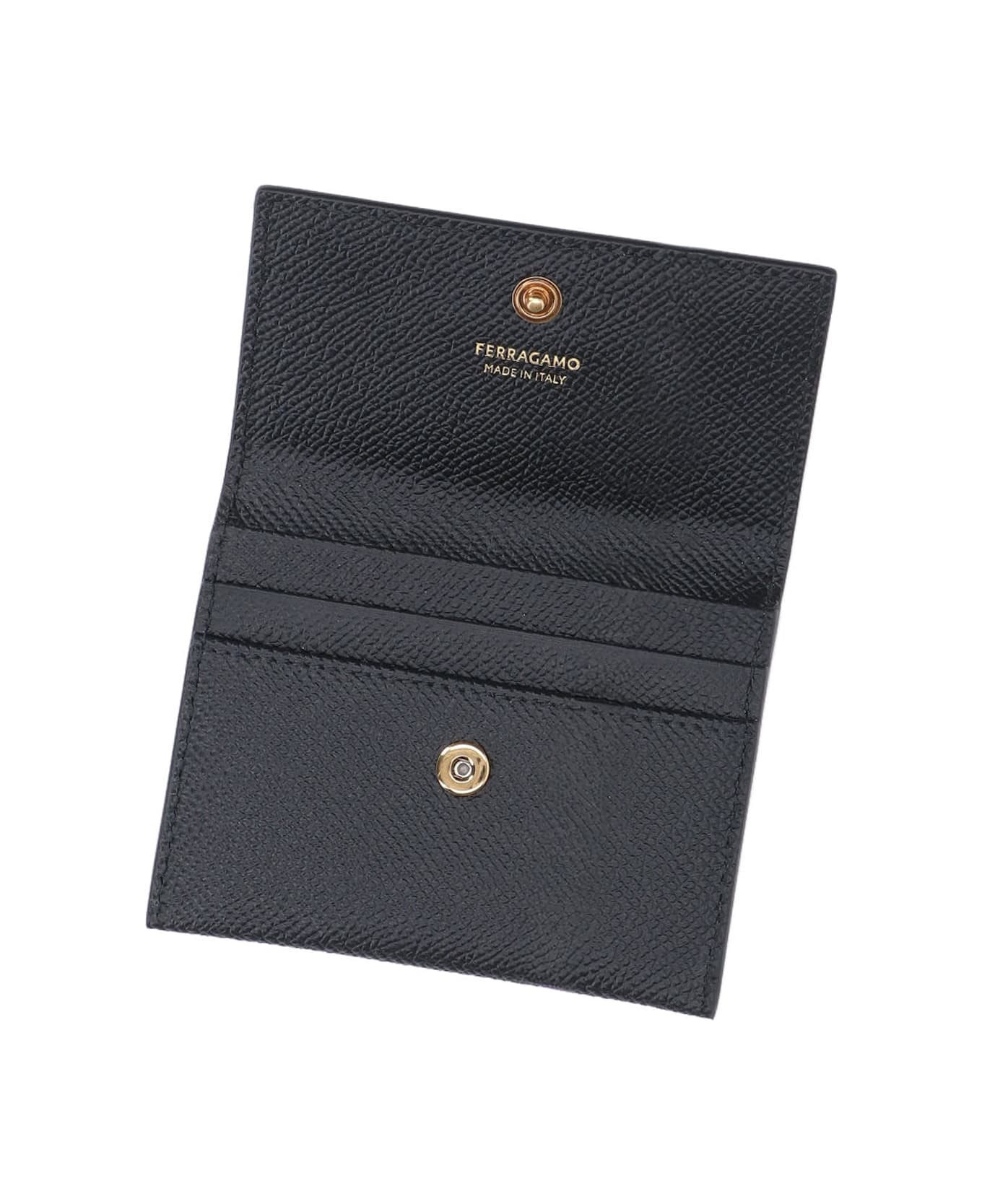 Ferragamo "gancini" Card Holder - Black  