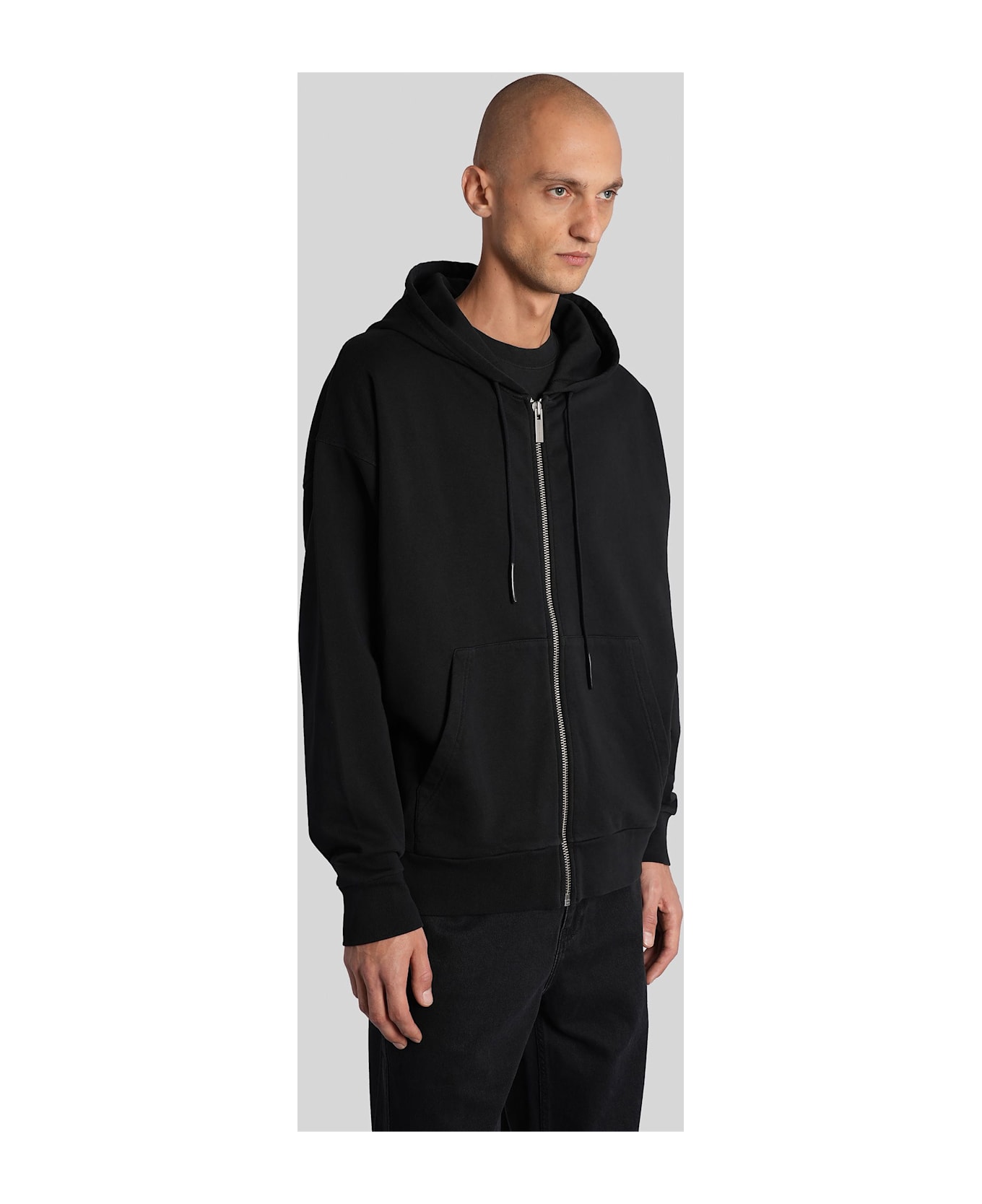 44 Label Group Sweatshirt In Black Cotton - black
