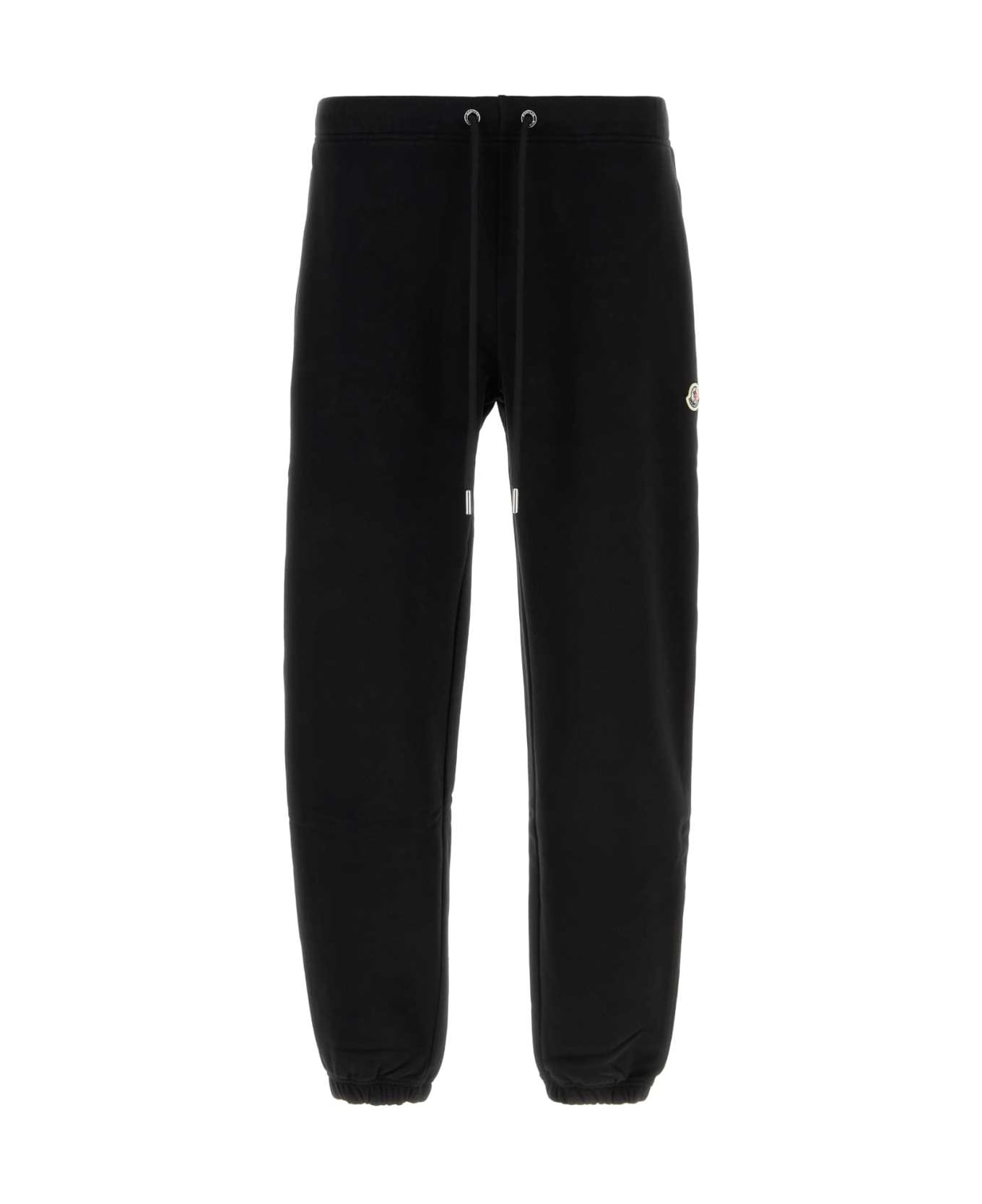 Moncler Black Cotton Joggers - 999