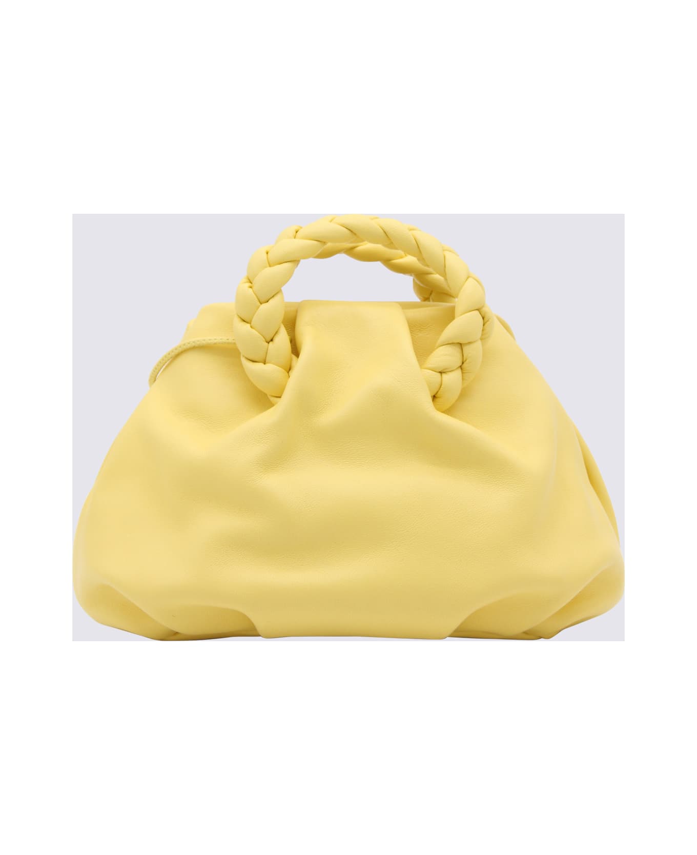 Hereu Yellow Leather Bombon Handle Bag - Banana