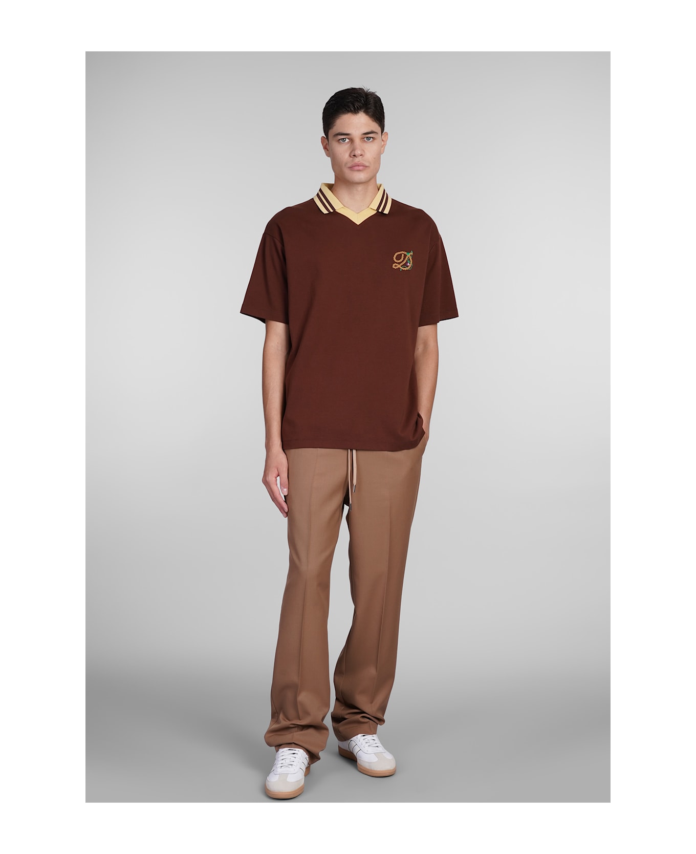 Drôle de Monsieur Polo In Brown Cotton - brown