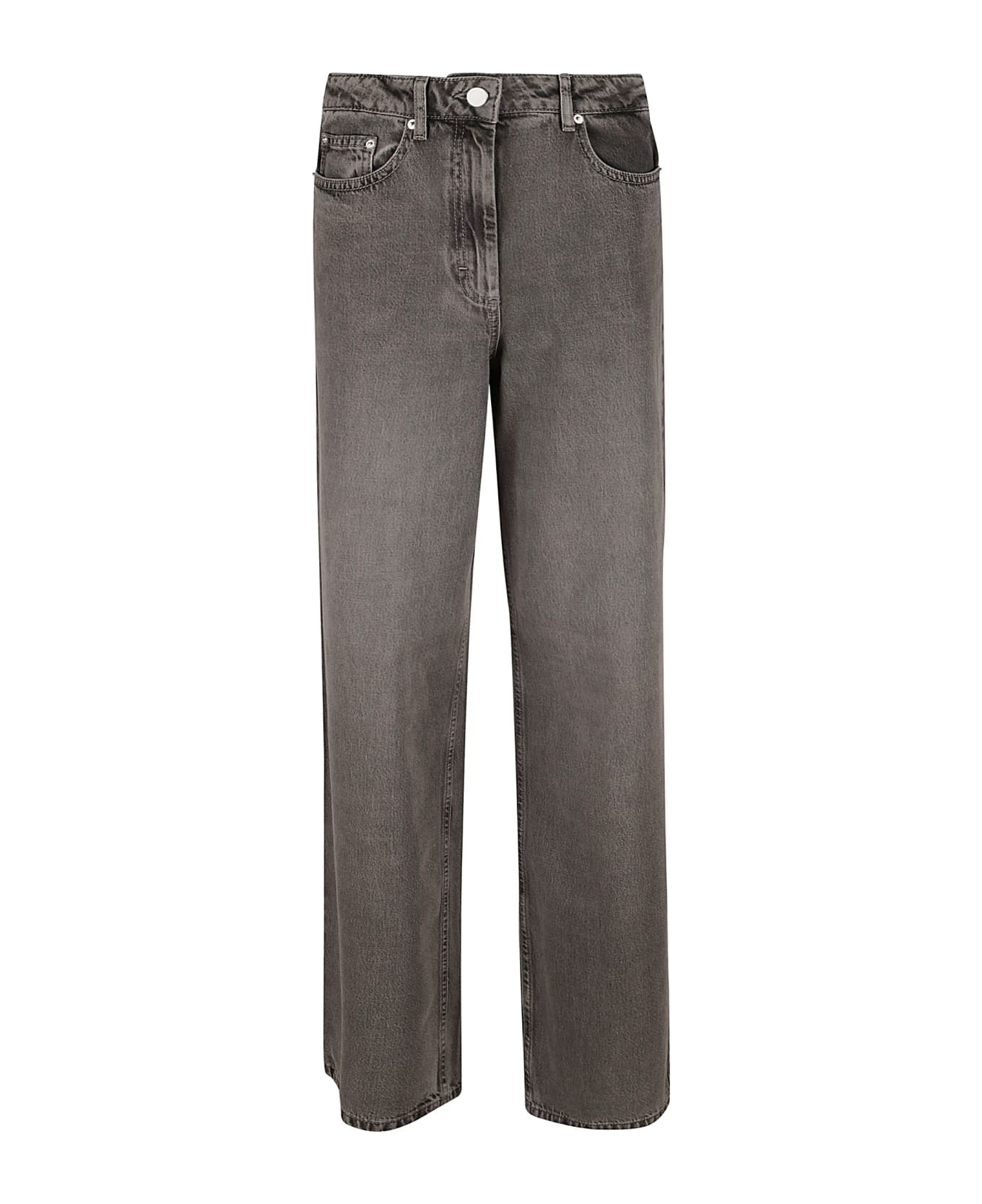 REMAIN Birger Christensen Drapy Denim Jeans - Silver Filigree