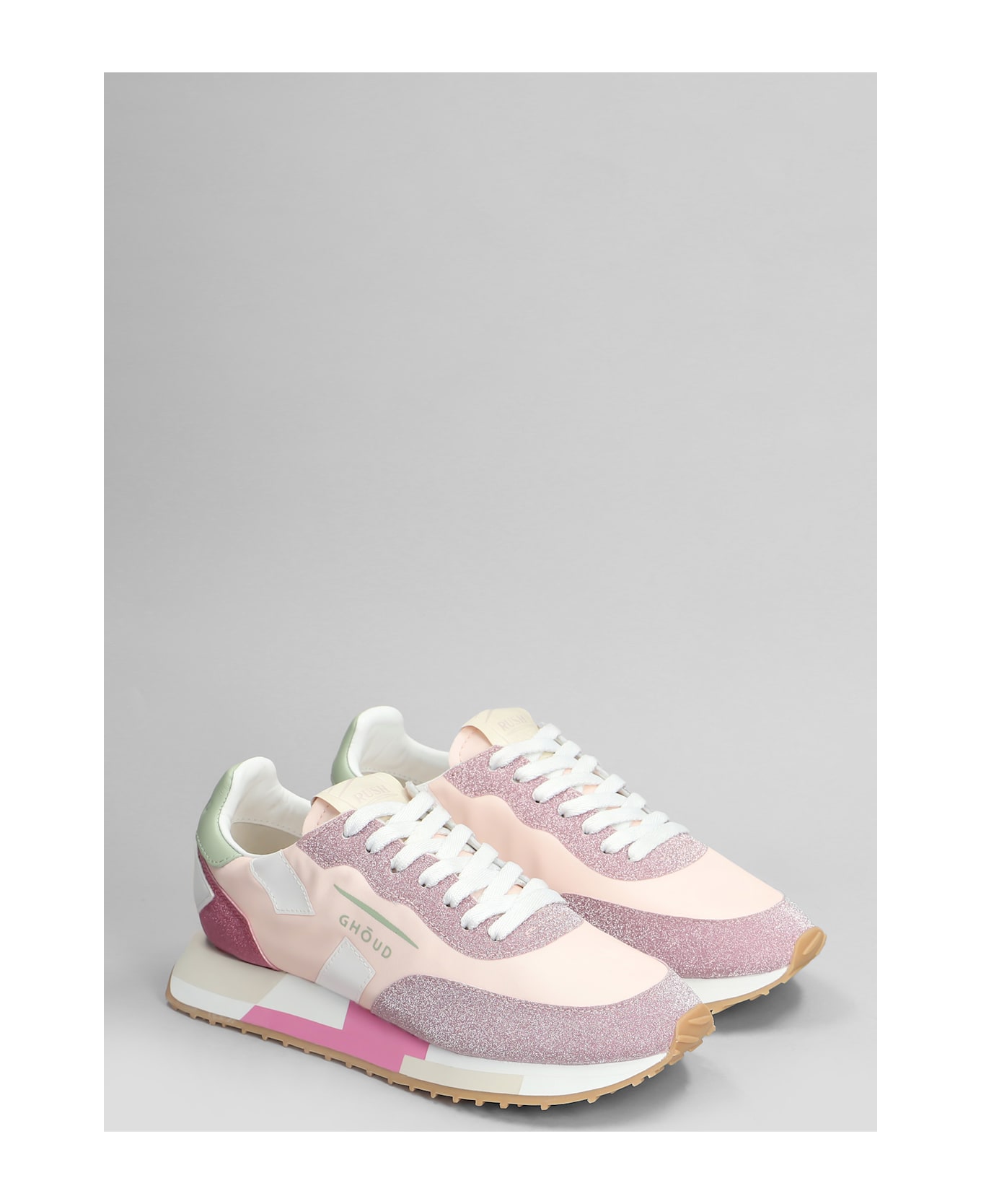 GHOUD Starlight Sneakers In Rose-pink Fabric - rose-pink