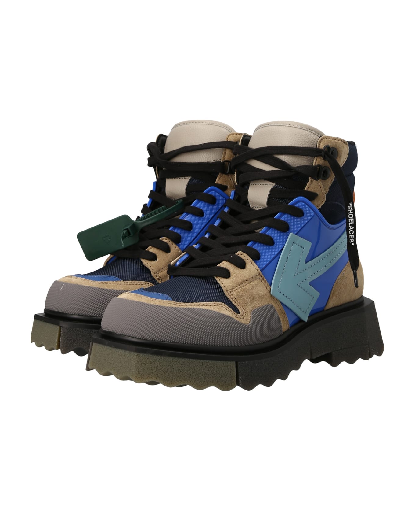Off-White 'hiking Sponge' Ankle Boots - Light Blue