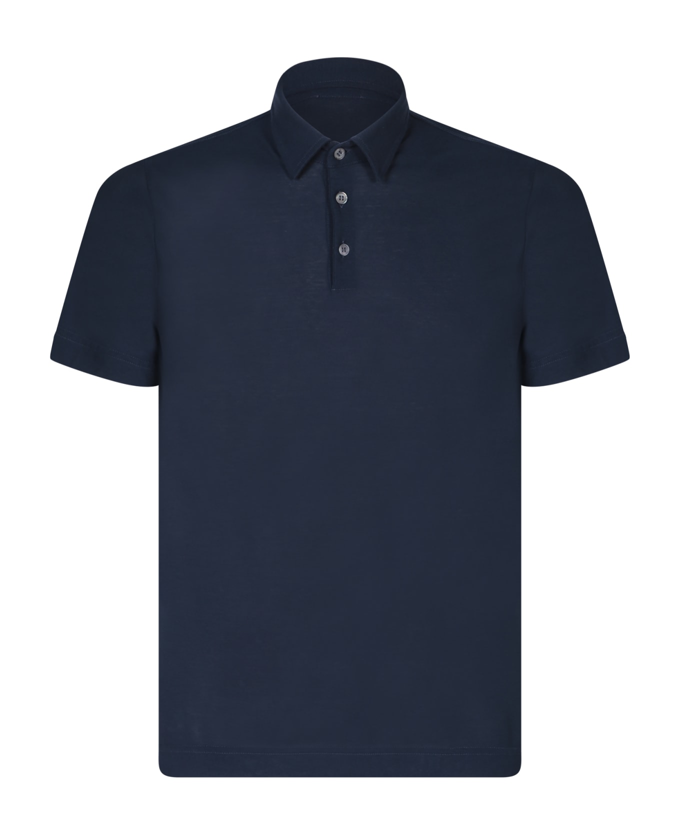 Zanone Blue Cotton Polo Shirt - Blue