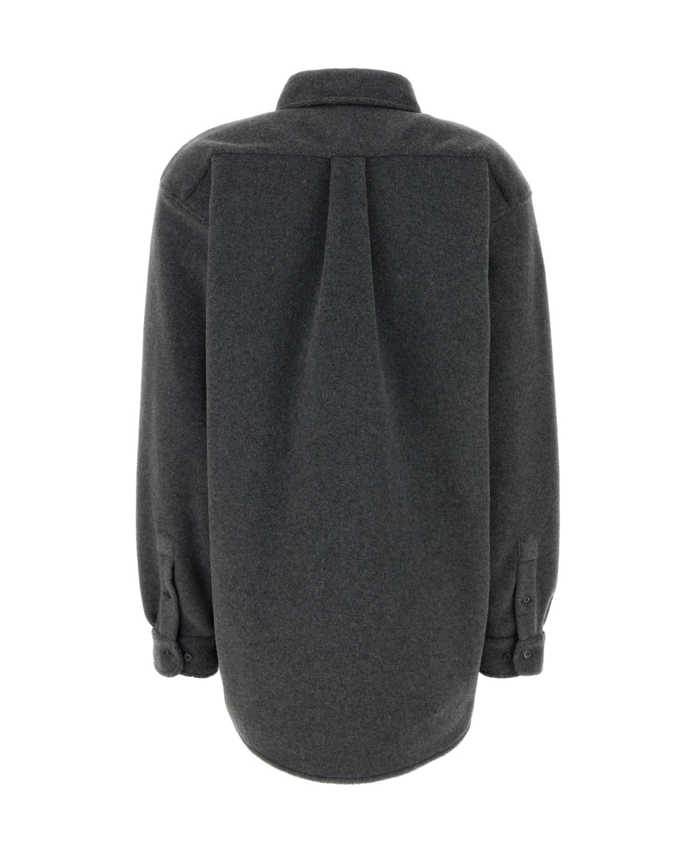 Miu Miu Grey Pile Oversize Shirt - GRIGIO