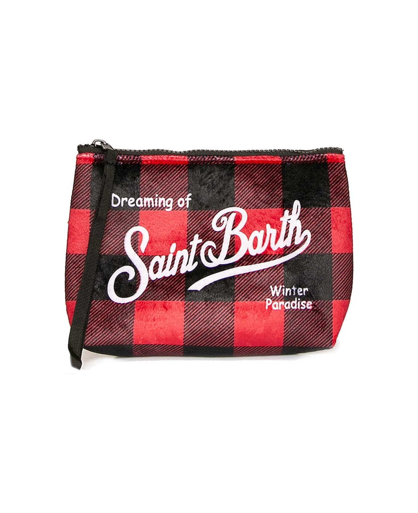 MC2 Saint Barth Aline Wooly Pochette With Check Print - RED