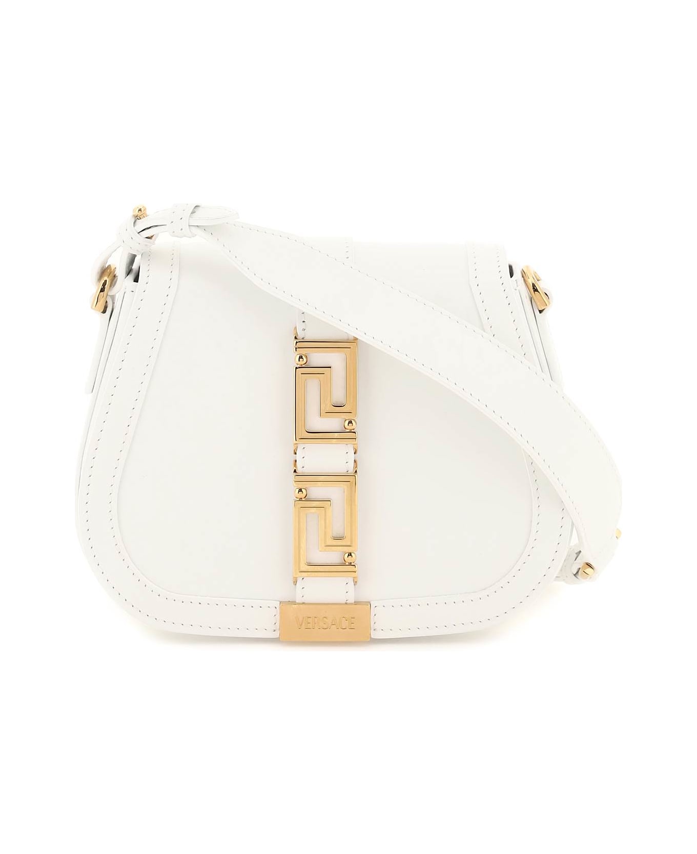 Versace Greca Goddess Shoulder Bag - White