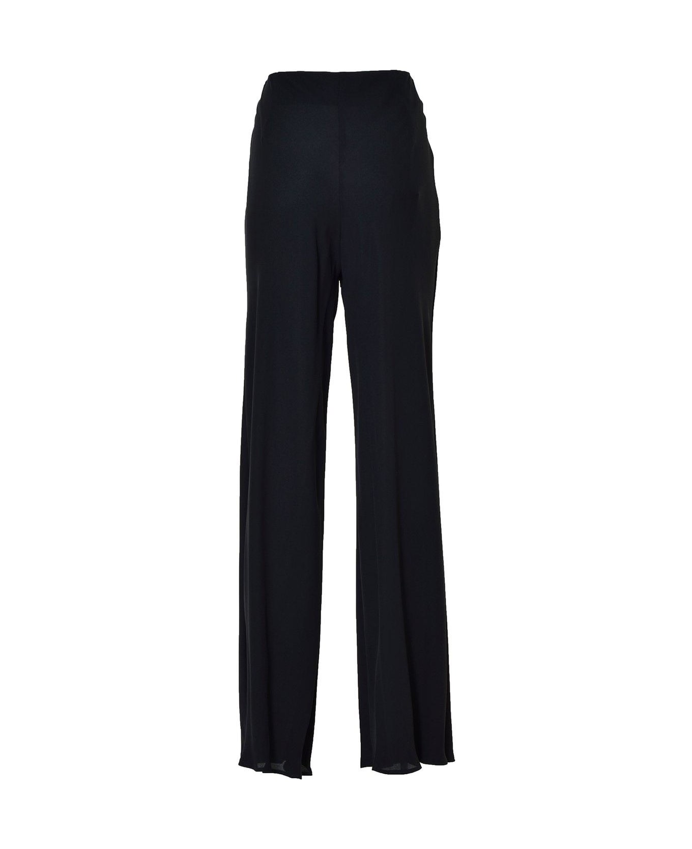 Alberta Ferretti High Waist Wide Leg Pants - Nero