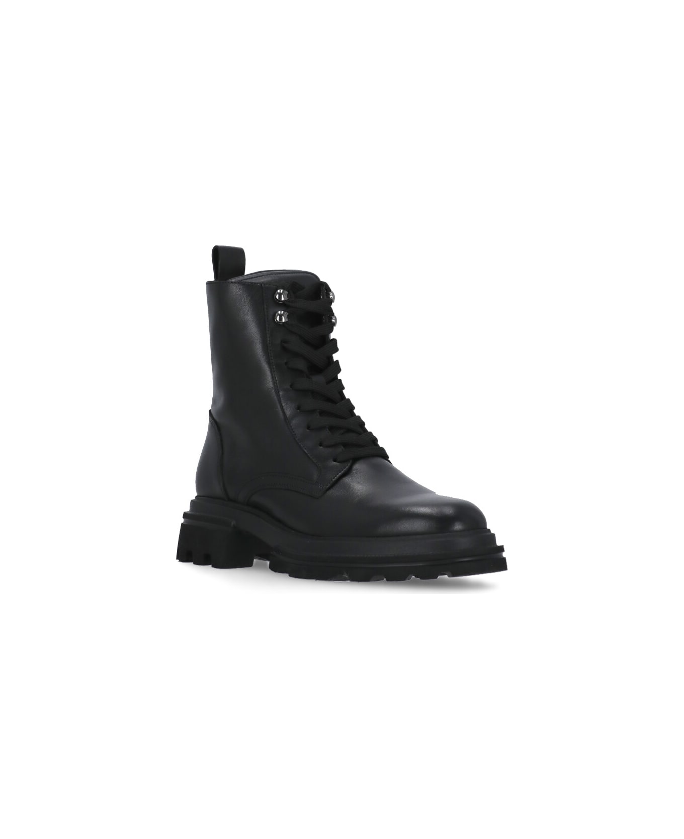 Hogan H674 Combat Boots - Black