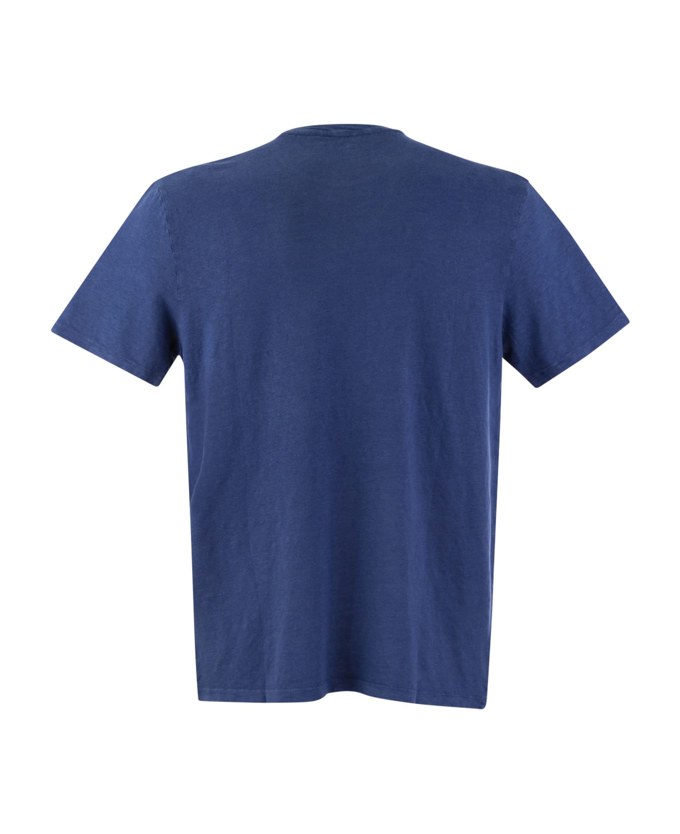 Majestic Filatures Crew-neck Linen T-shirt - Royal Blue