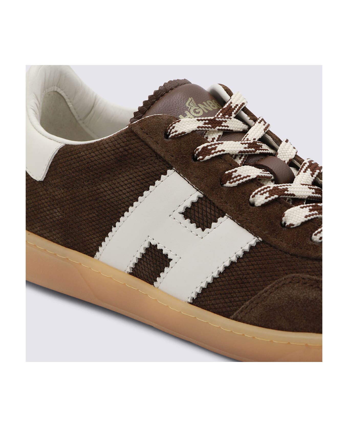Hogan Brown Leather Sneakers - Brown
