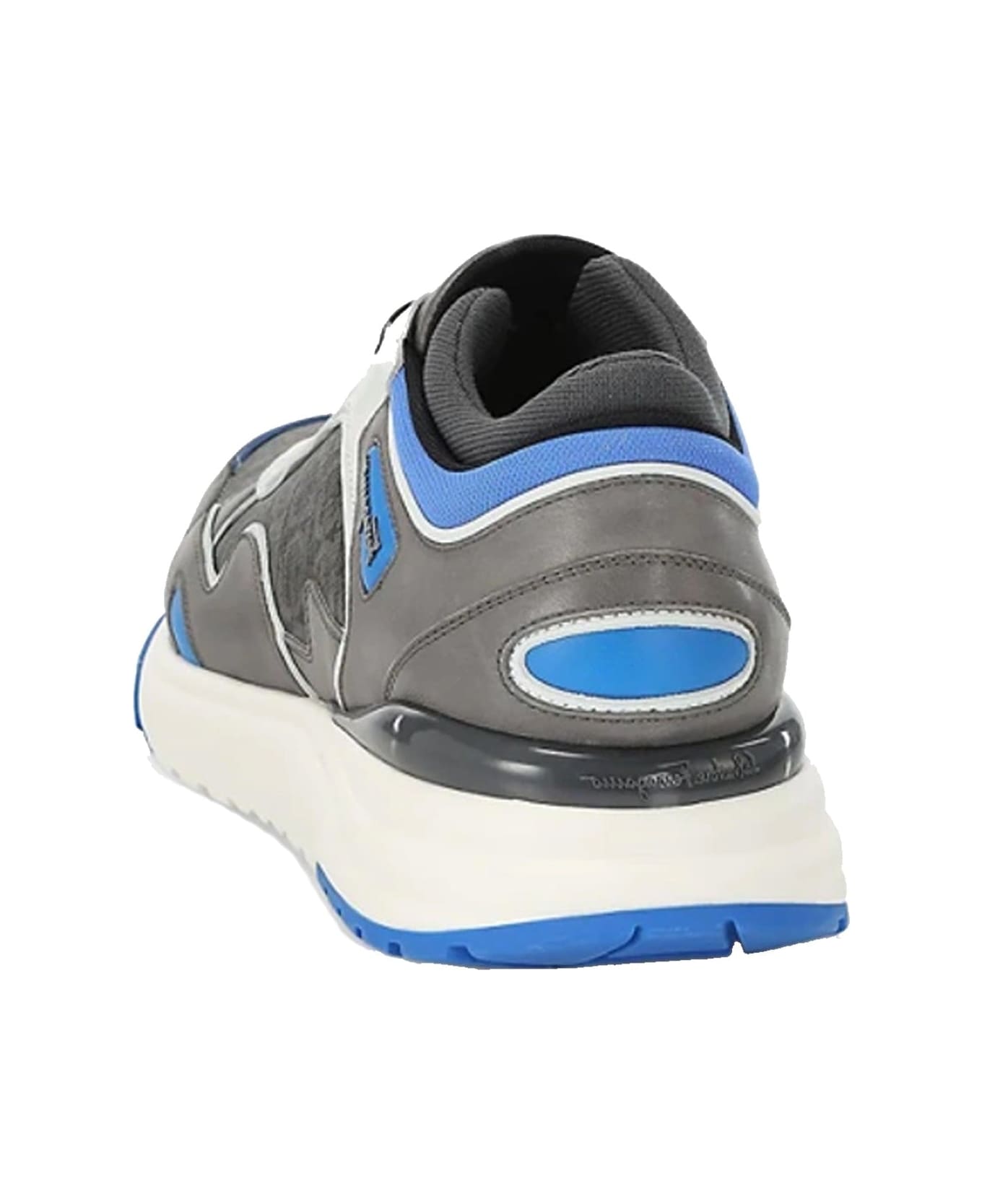 Ferragamo Leather Logo Sneakers - Gray