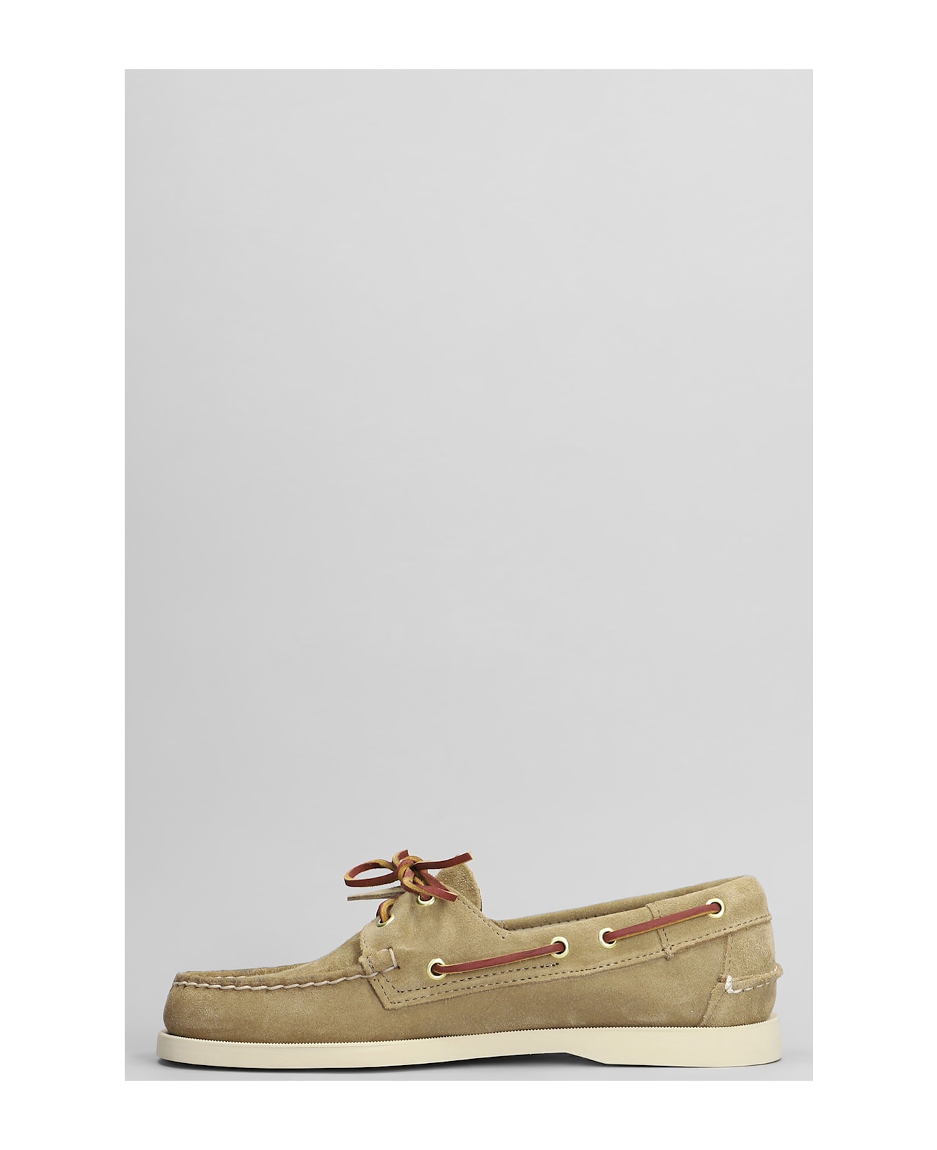 Sebago Portland Artisian Loafers In Beige Suede - beige