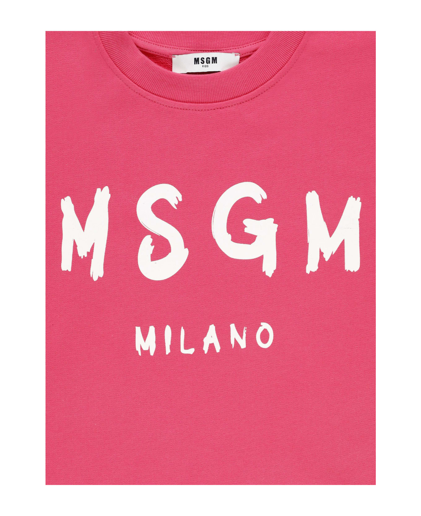 MSGM Logoed Sweatshirt - Fuchsia