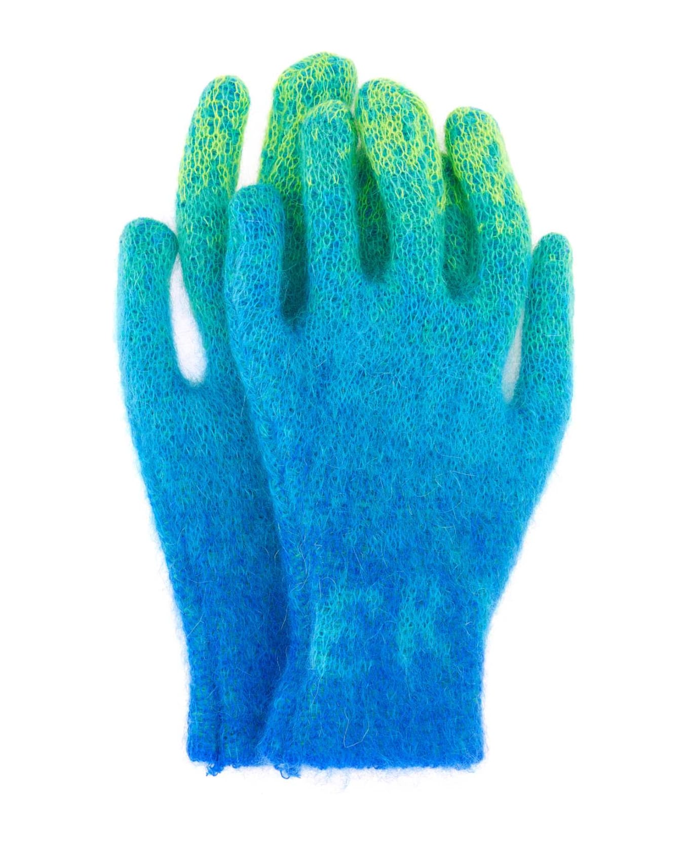 ERL Multicolor Mohair Blend Gloves - Blue name:462