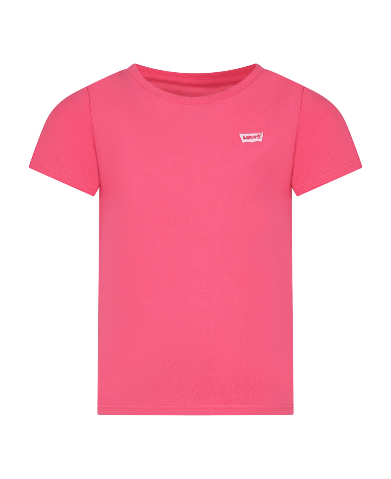 Levi's Fuchsia T-shirt For Girl With Logo - Fuchsia Tシャツ＆ポロシャツ