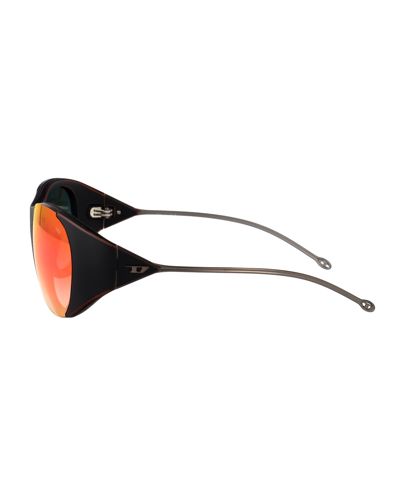 Diesel 0dl3003 Sunglasses - Green Gradient Brown Mirror Red