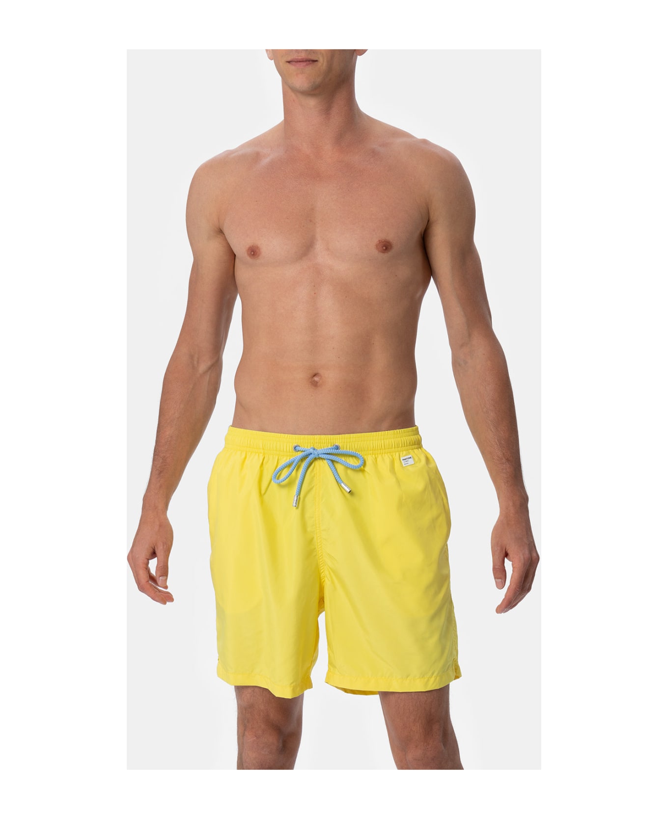MC2 Saint Barth Man Lightweight Fabric Light Yellow Swim Shorts Lighting Pantone | Pantone® Special Edition - YELLOW