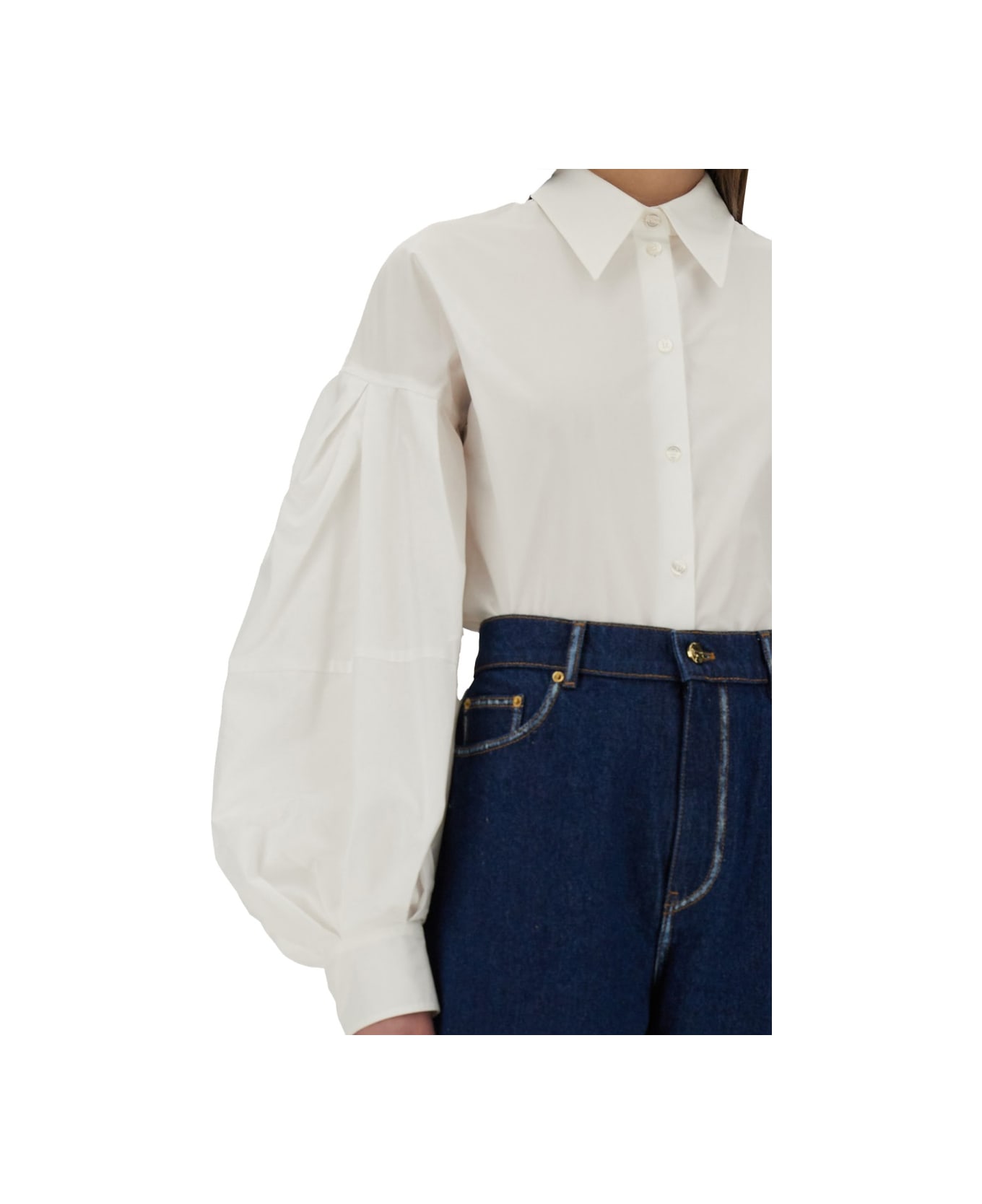 Nina Ricci Shirt With "cocoon" Sleeves - WHITE