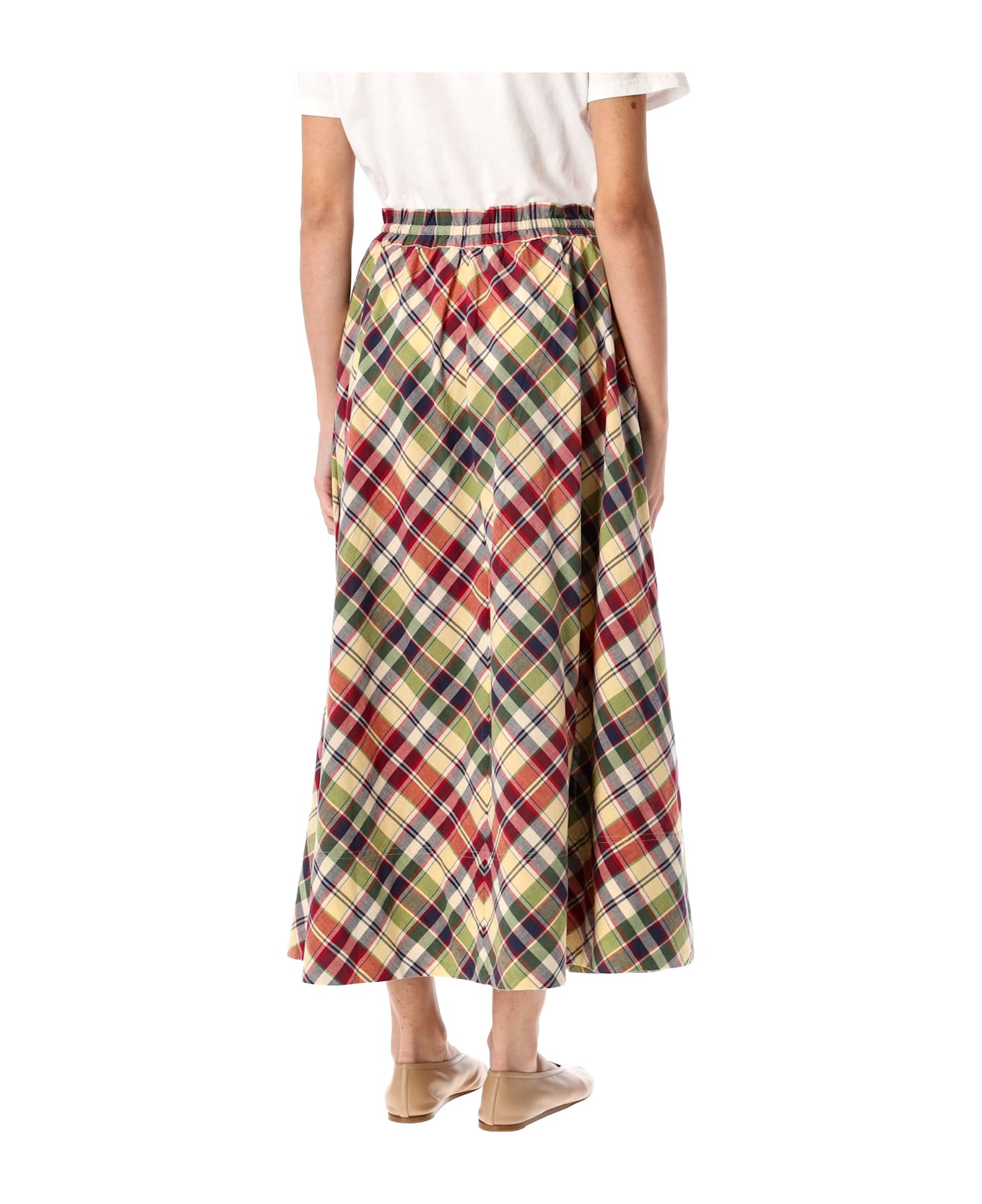Polo Ralph Lauren Plaid Drawstring Maxiskirt - MULTI