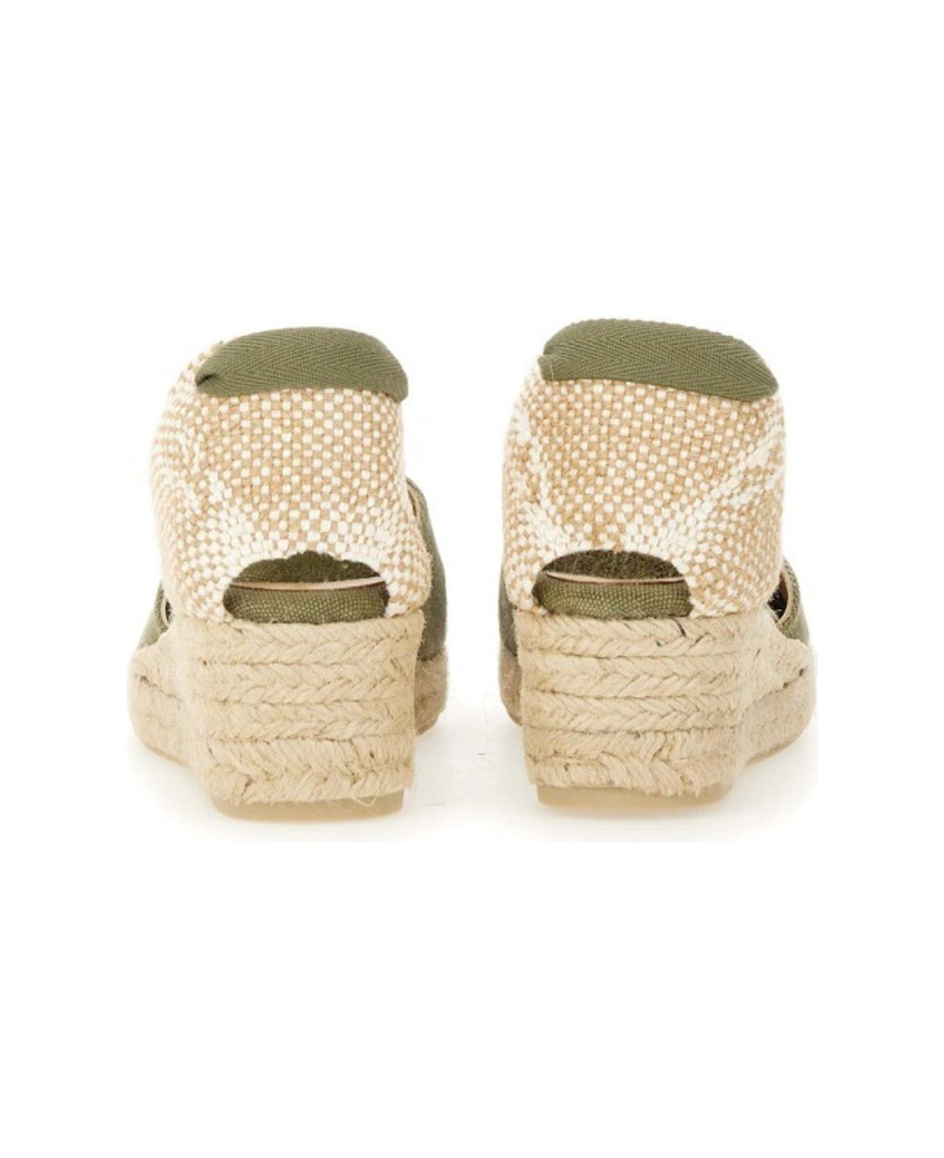 Castañer Carina /3/002 Ankle Strap Wedge Espadrilles - Green