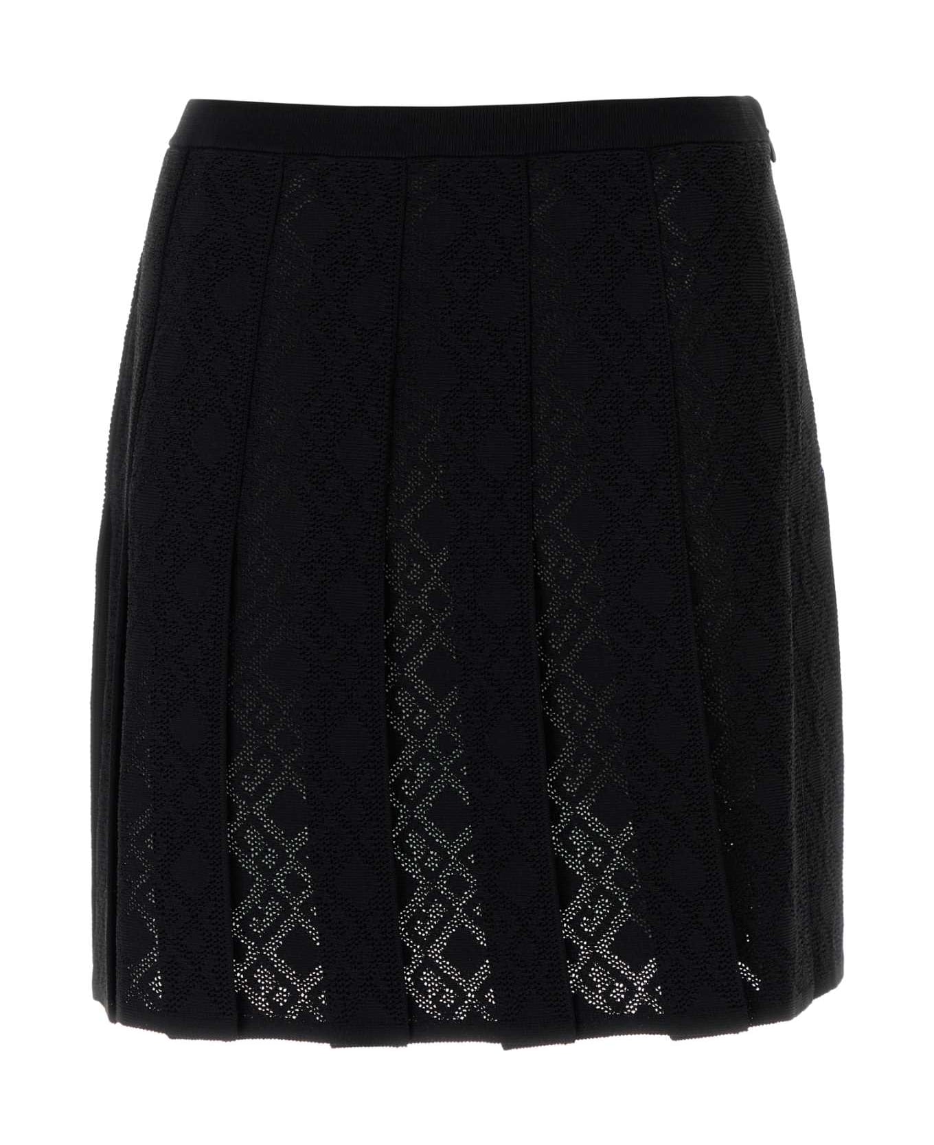 Givenchy Black Viscose Blend Skirt - BLACK