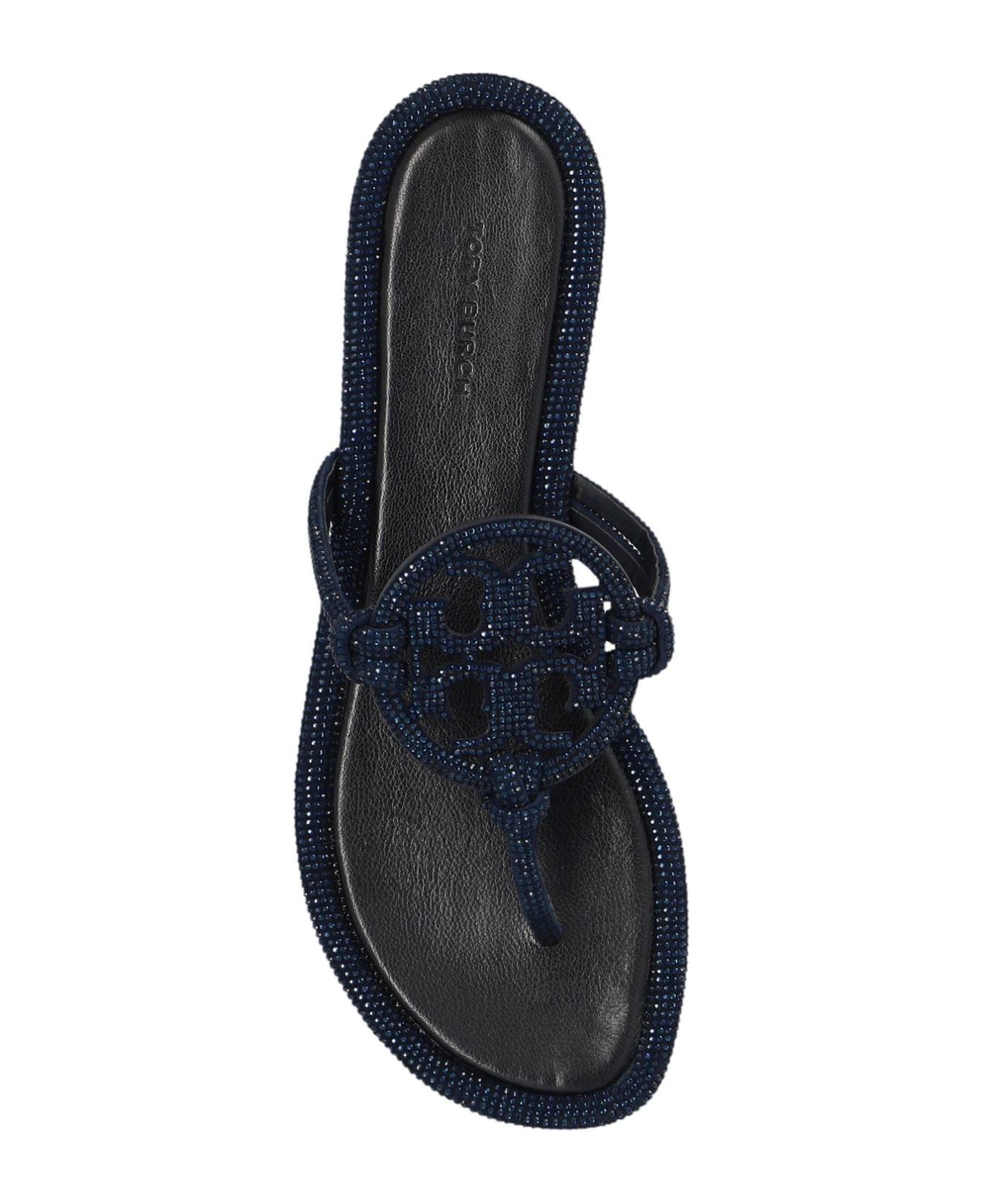 Tory Burch Miller Pav Mbellished Thong Slippers - Blue
