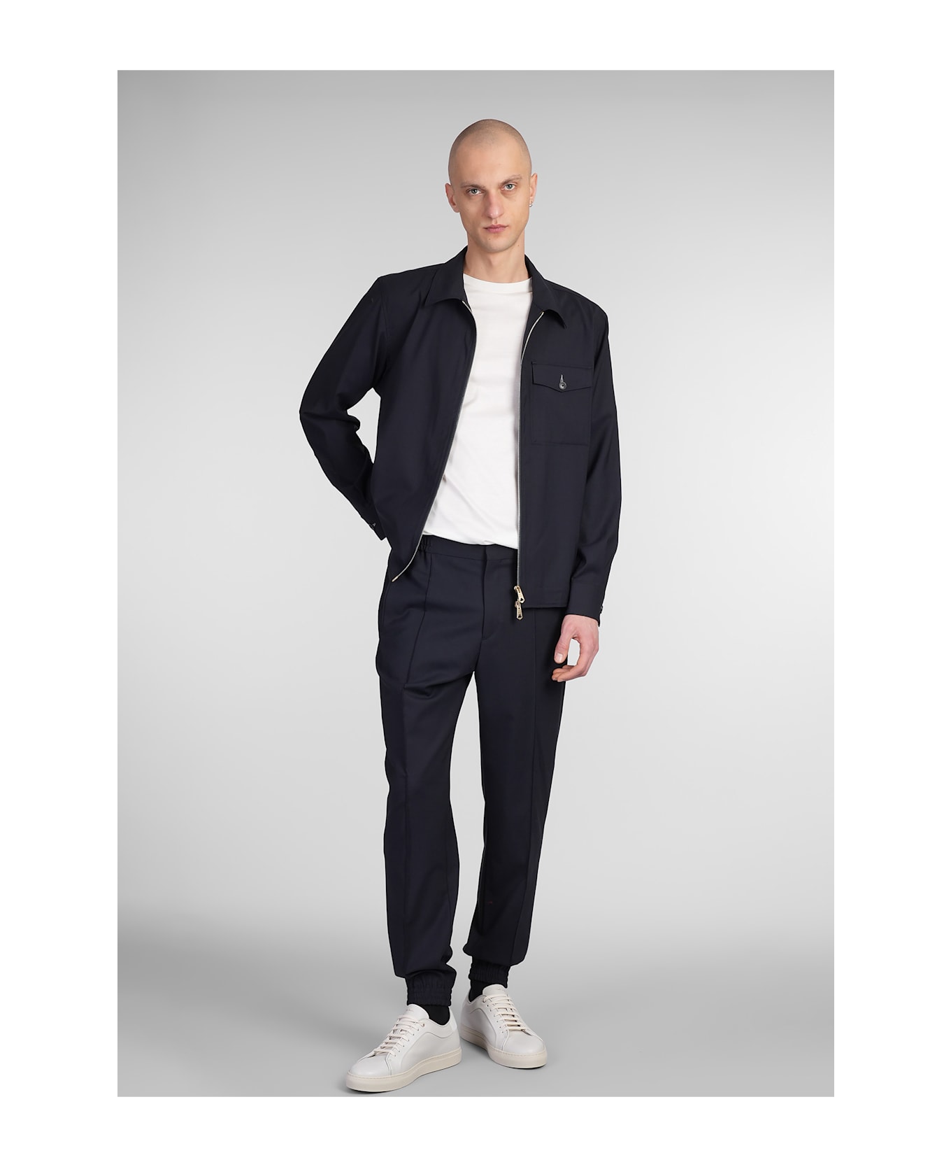 Paul Smith Pants In Blue Wool - blue