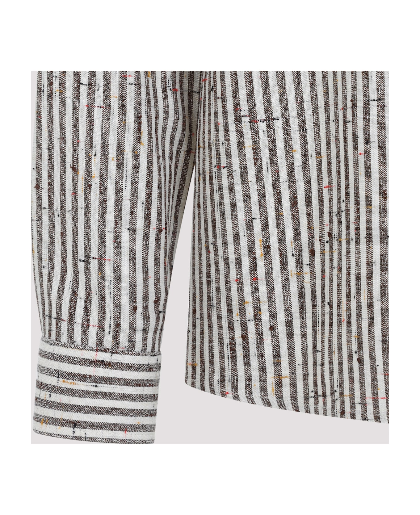 Bottega Veneta Long Sleeve Striped Shirt - Talc Loam