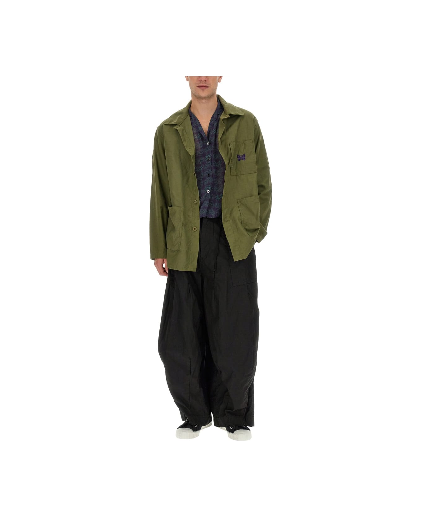 Needles Shirt With Logo Embroidery - GREEN