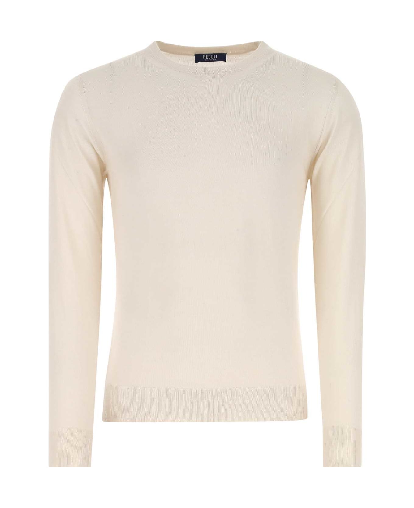 Fedeli Ivory Cashmere Blend Sweater - 40