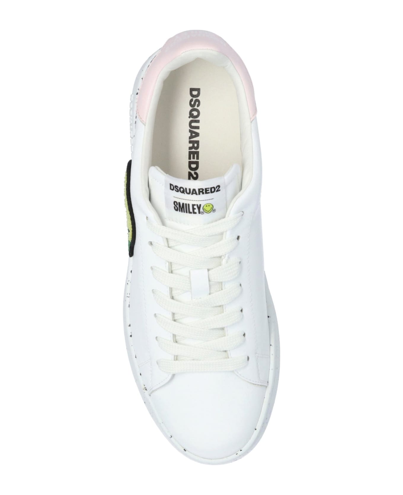 Dsquared2 Smiley Leather Sneakers - White